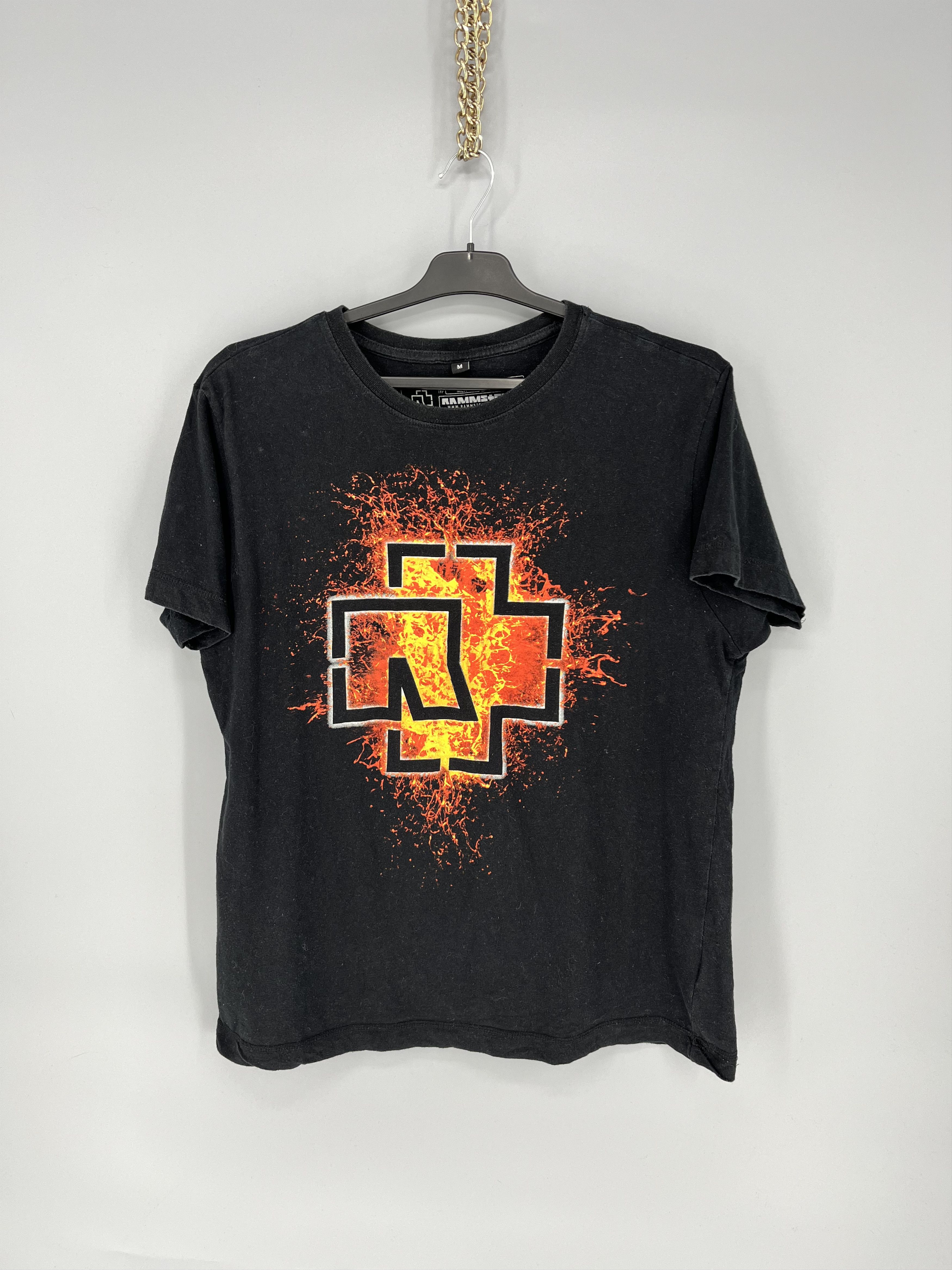 Band Tees Vintage Y2K Rammstein Face Horror Print Band Rock Streetwear Size US M / EU 48-50 / 2 - 1 Thumbnail