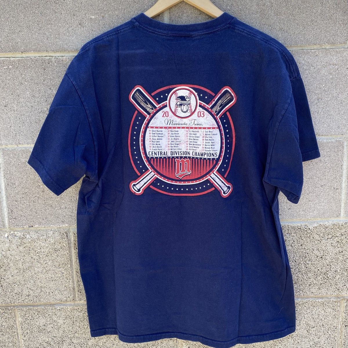 Fruit Of The Loom Vintage 2003 Minnesota Twins Baseball Champions Shirt XL MLB Size US XL / EU 56 / 4 - 3 Thumbnail