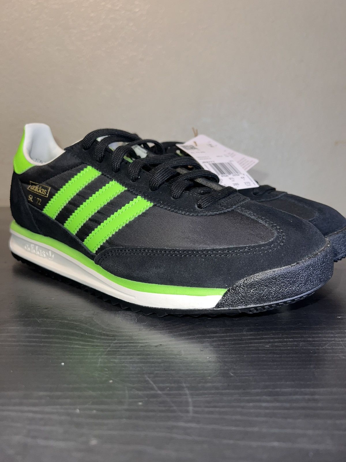 Adidas Adidas SL72 RS Black Solar Green Size 10 Size US 10 / EU 43 - 7 Thumbnail