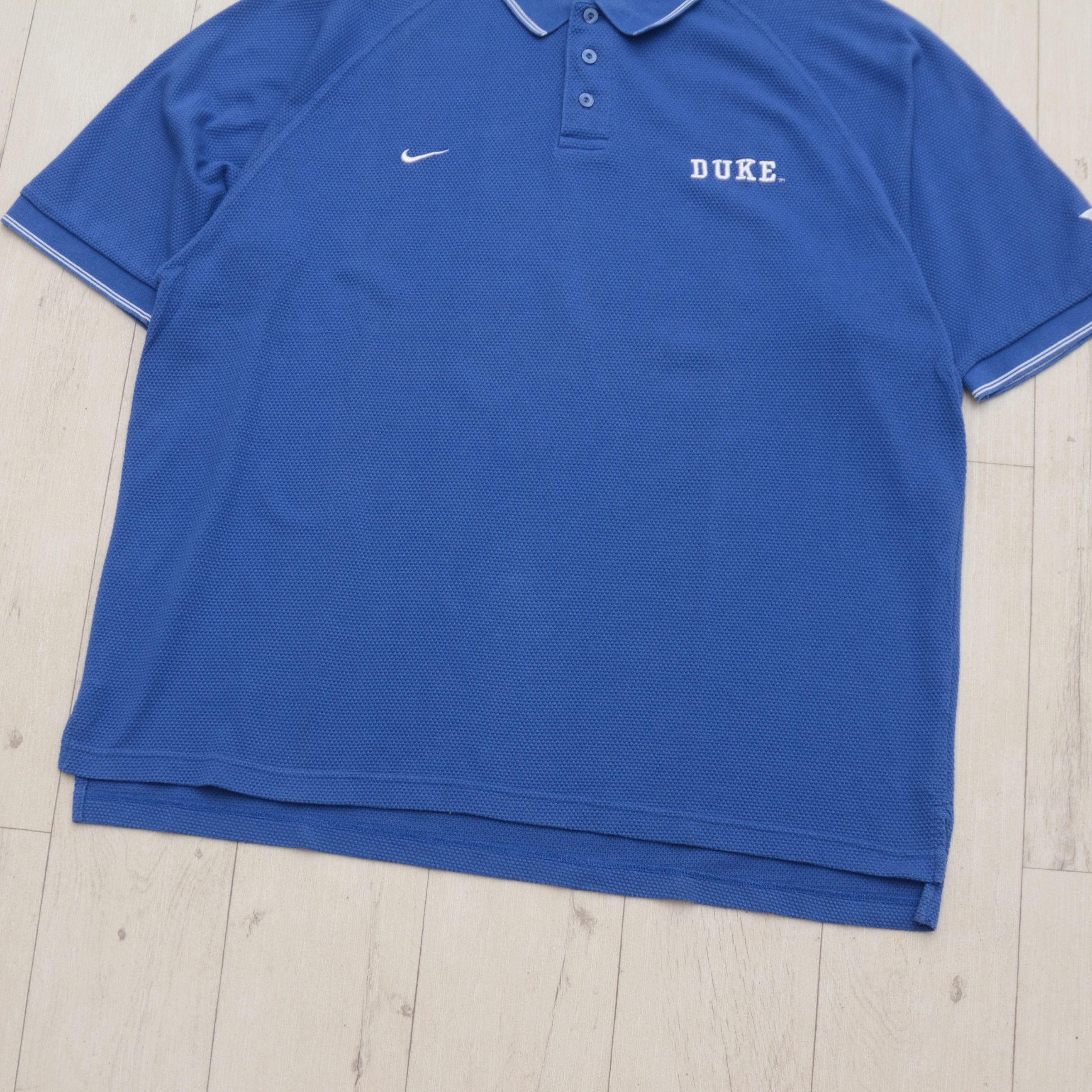 Nike Vintage Nike Team Fit Dry Duke Blue Devils Polo Shirt Blue Size US XXL / EU 58 / 5 - 3 Thumbnail