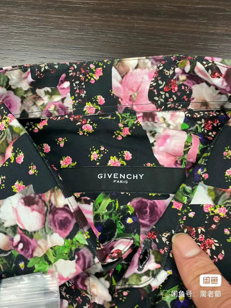 Givenchy Givenchy Size42 Men's Patchwork Floral Print Long Sleeve Sl Size US M / EU 48-50 / 2 - 3 Thumbnail