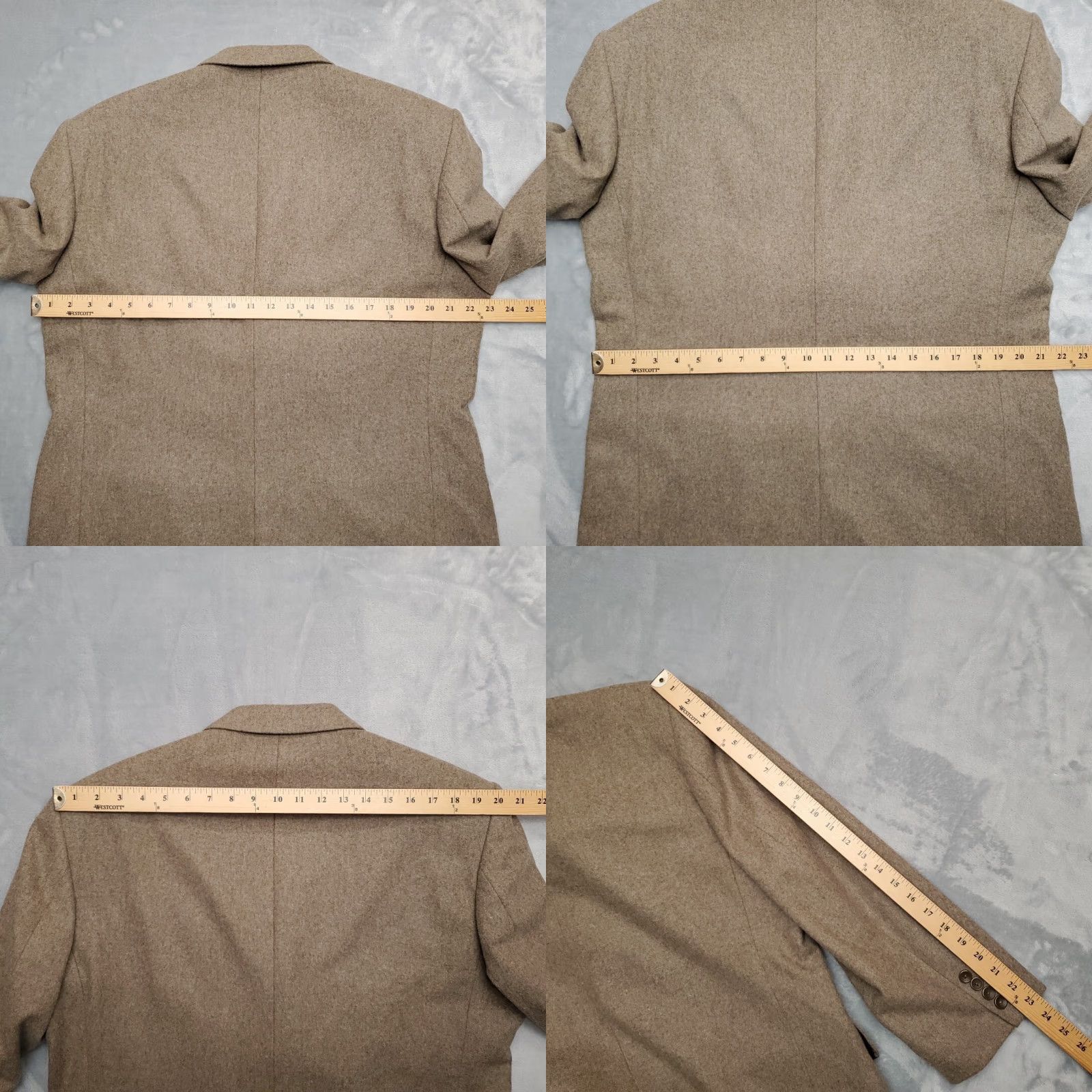 Oscar De La Renta Oscar de la Renta Jacket Mens 43R Wool Cashmere Tan Classic Sport Blazer Brown Shirt? Size 42R - 9 Thumbnail