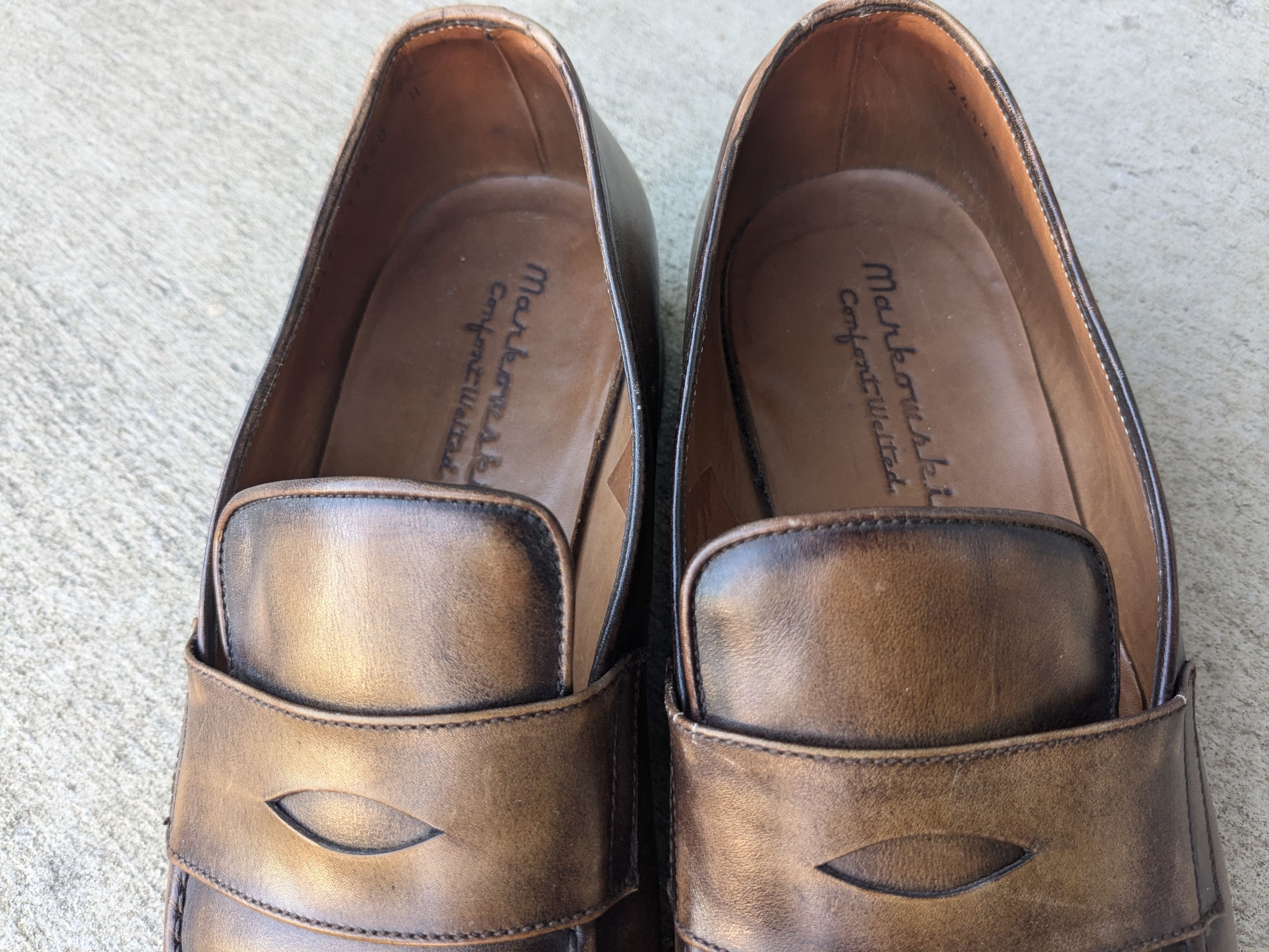 Berluti Markowski Penny Loafers Brown Leather 9 Patina Burnished Size US 9 / EU 42 - 4 Thumbnail