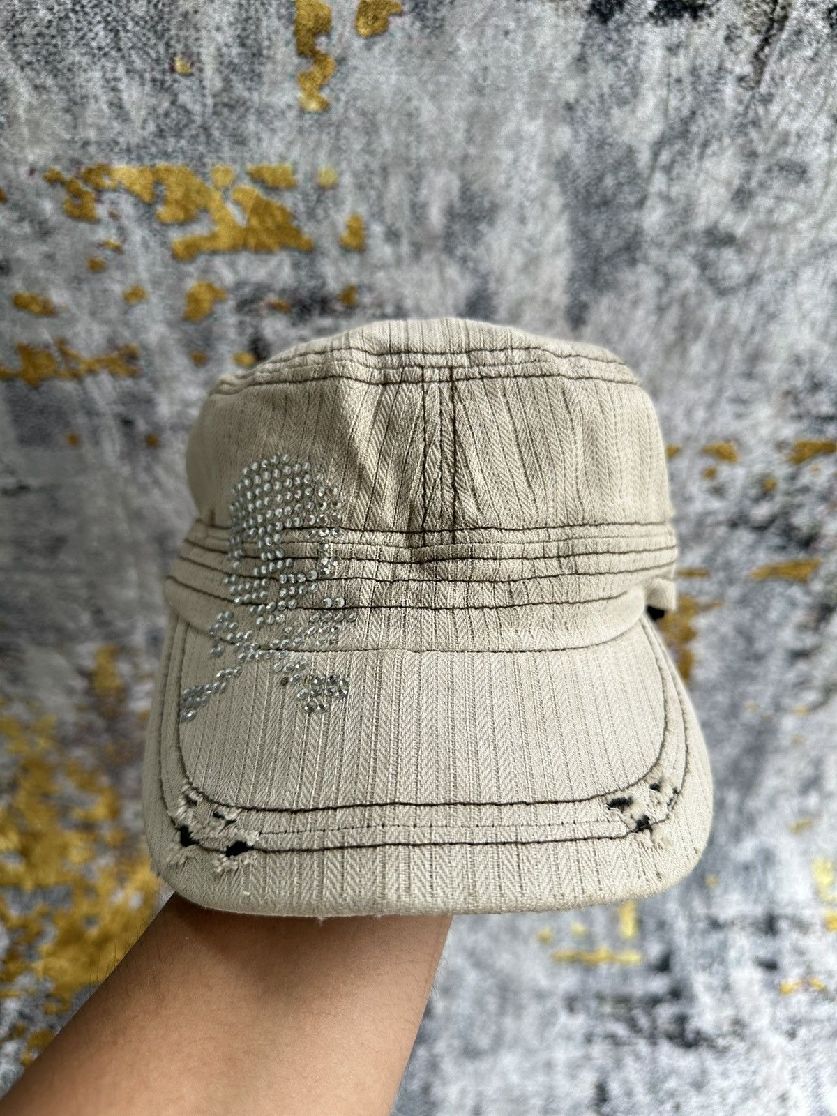 Isamu Katayama Backlash JAPANESE CRAZY FADED STUDDED SKULL DISTRESSED CAP Size ONE SIZE - 1 Thumbnail