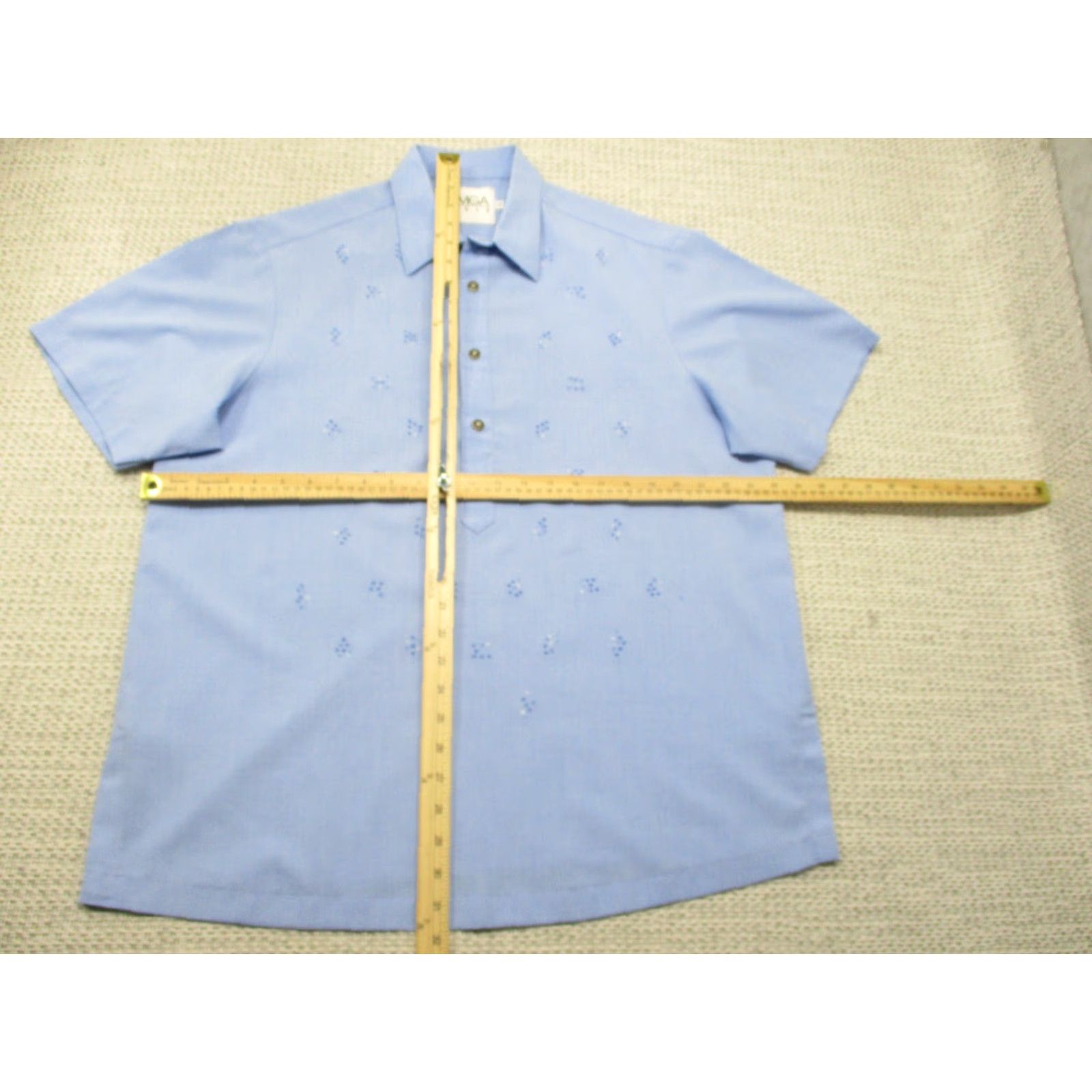 Vintage VINTAGE EMGA Polo Shirt Men Large L Short Sleeve Blue Cotton 70s 80s 90s Retro Dad Golf Baseball Style Size US L / EU 52-54 / 3 - 6 Thumbnail