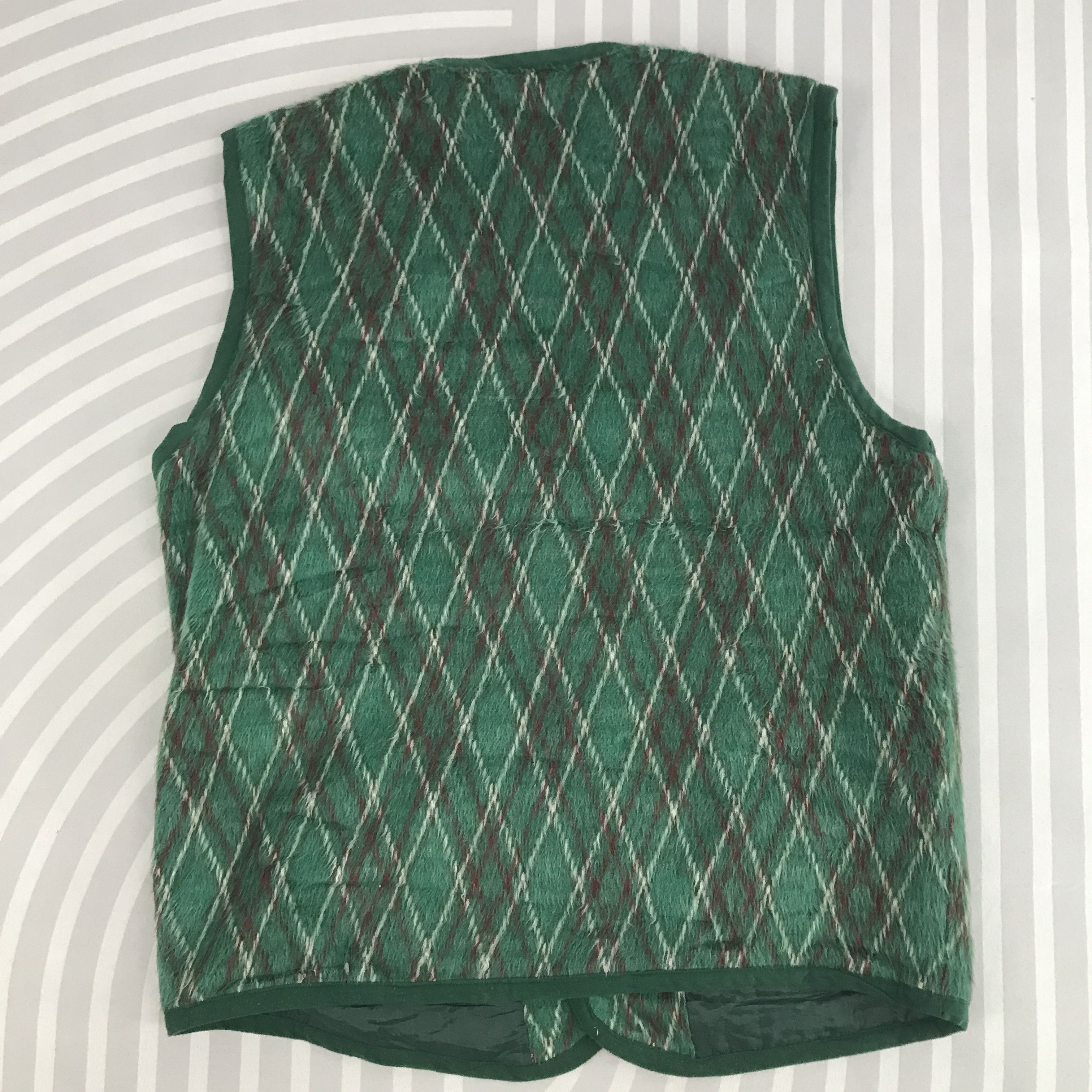 Lacoste × Vintage Vintage Lacoste Button up vest Wool Green Vest Size US L / EU 52-54 / 3 - 3 Thumbnail