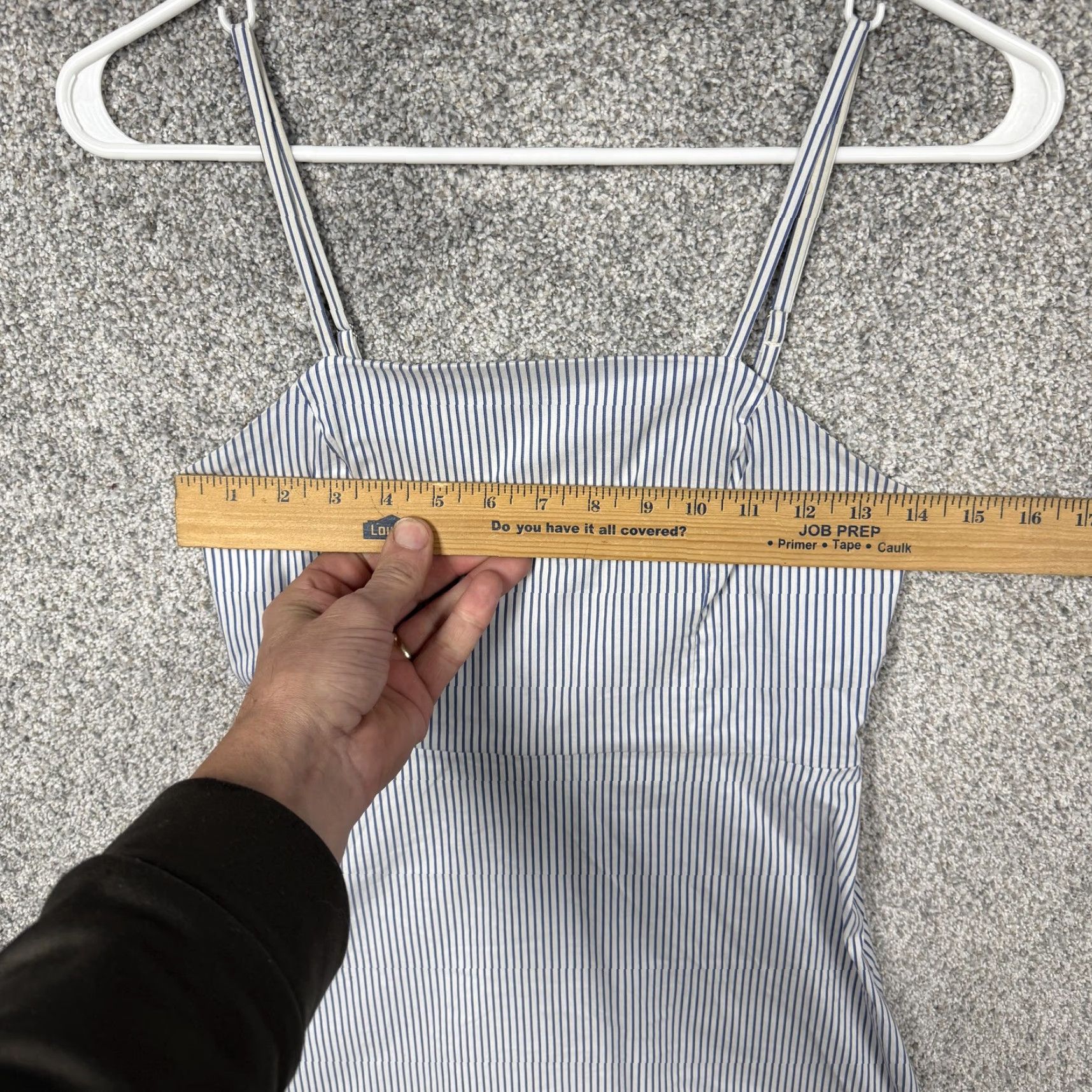 Vintage Kimchi Blue Mini Dress S Striped Square Neck Sleeveless Beach Preppy Casual Women Cotton Polyamide Spandex Lightweight Stretch Size S / US 4 / IT 40 - 3 Thumbnail