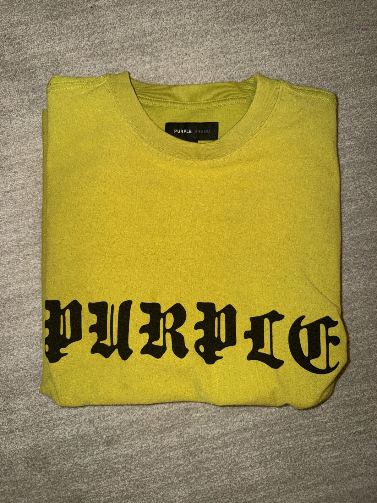 Purple Brand Purple Brand Gothic Wordmark Tee Size US S / EU 44-46 / 1 - 3 Thumbnail