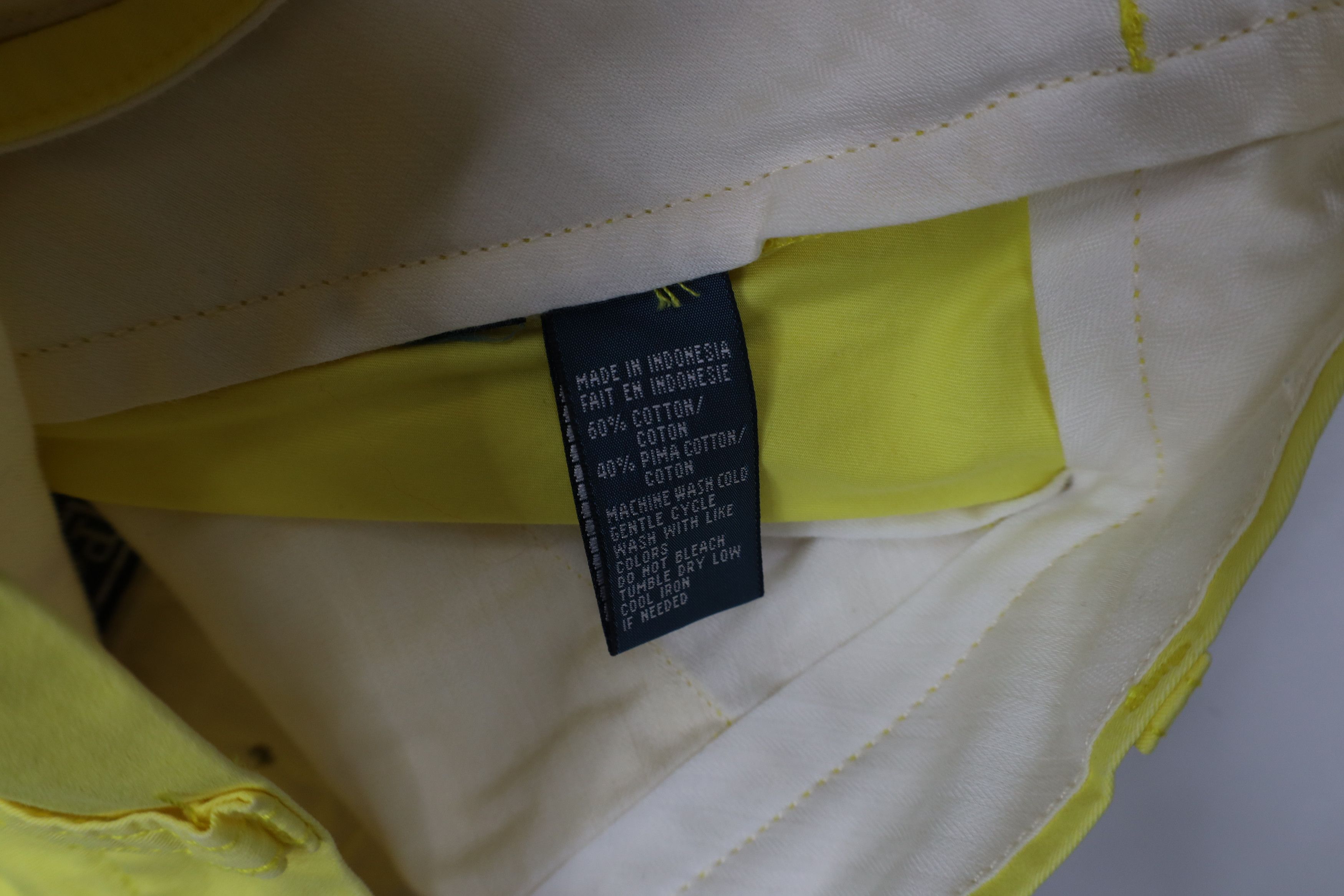 Ralph Lauren Vintage 90s Ralph Lauren Above Knee Chino Golf Shorts Yellow Size US 30 / EU 46 - 8 Thumbnail