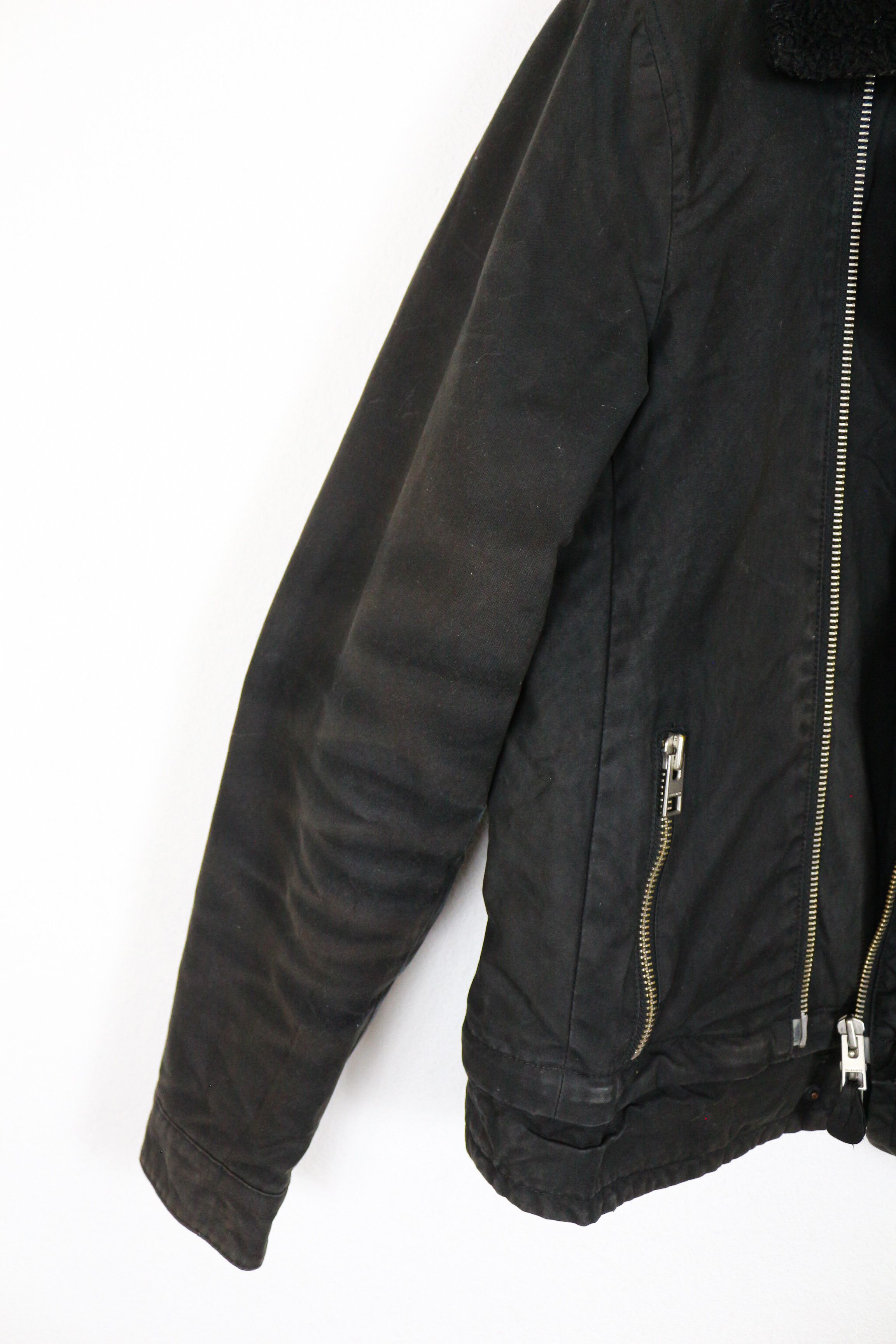 Allsaints Allsaints Lennox Sherpa Bicker Jacket Bomber Washed Black Size US M / EU 48-50 / 2 - 10 Thumbnail