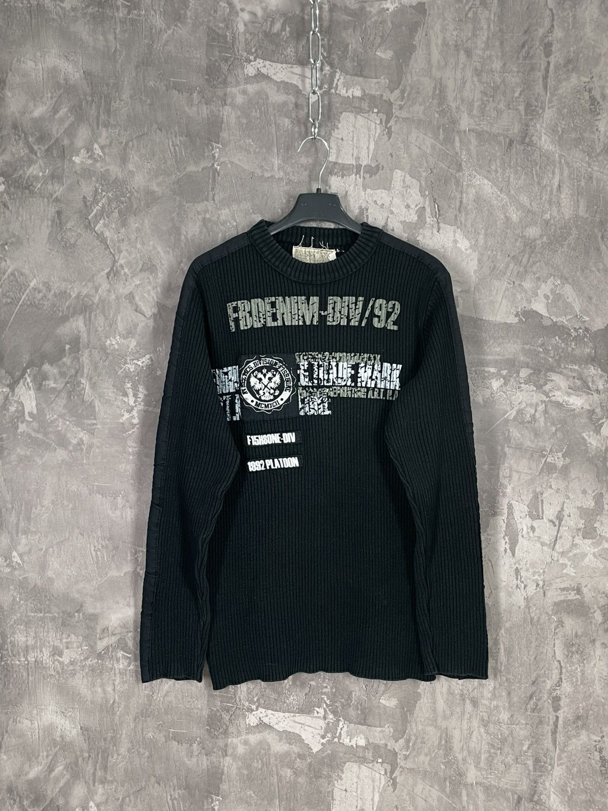 20471120 × Diesel × Japanese Brand Vintage Abstract Y2K Diesel Style Grunge 3D Sweater Size US L / EU 52-54 / 3 - 1 Thumbnail