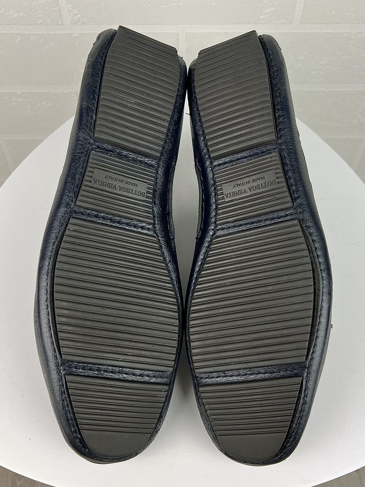 Bottega Veneta BOTTEGA VENETA Loafers Leather Shoes Woven Pleated Navy Mens Size US 10 / EU 43 - 15 Thumbnail