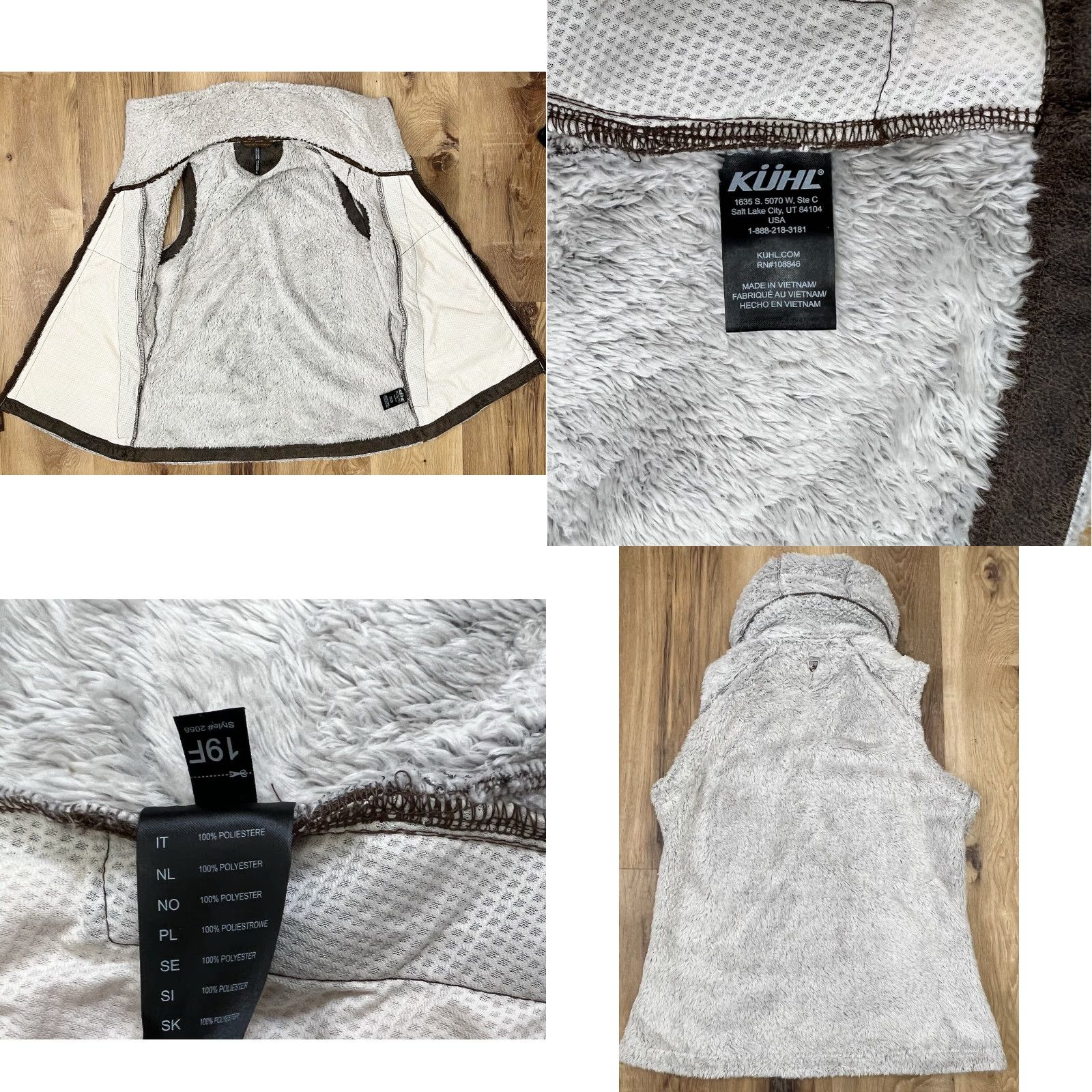 Vintage KUHL Flight Fleece Vest Women's L Light Gray Size L / US 10 / IT 46 - 8 Thumbnail
