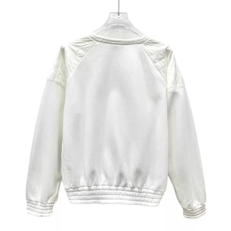 Chanel Chanel White diamond stitching cotton long-sleeved sweatsh Size S / US 4 / IT 40 - 2 Thumbnail