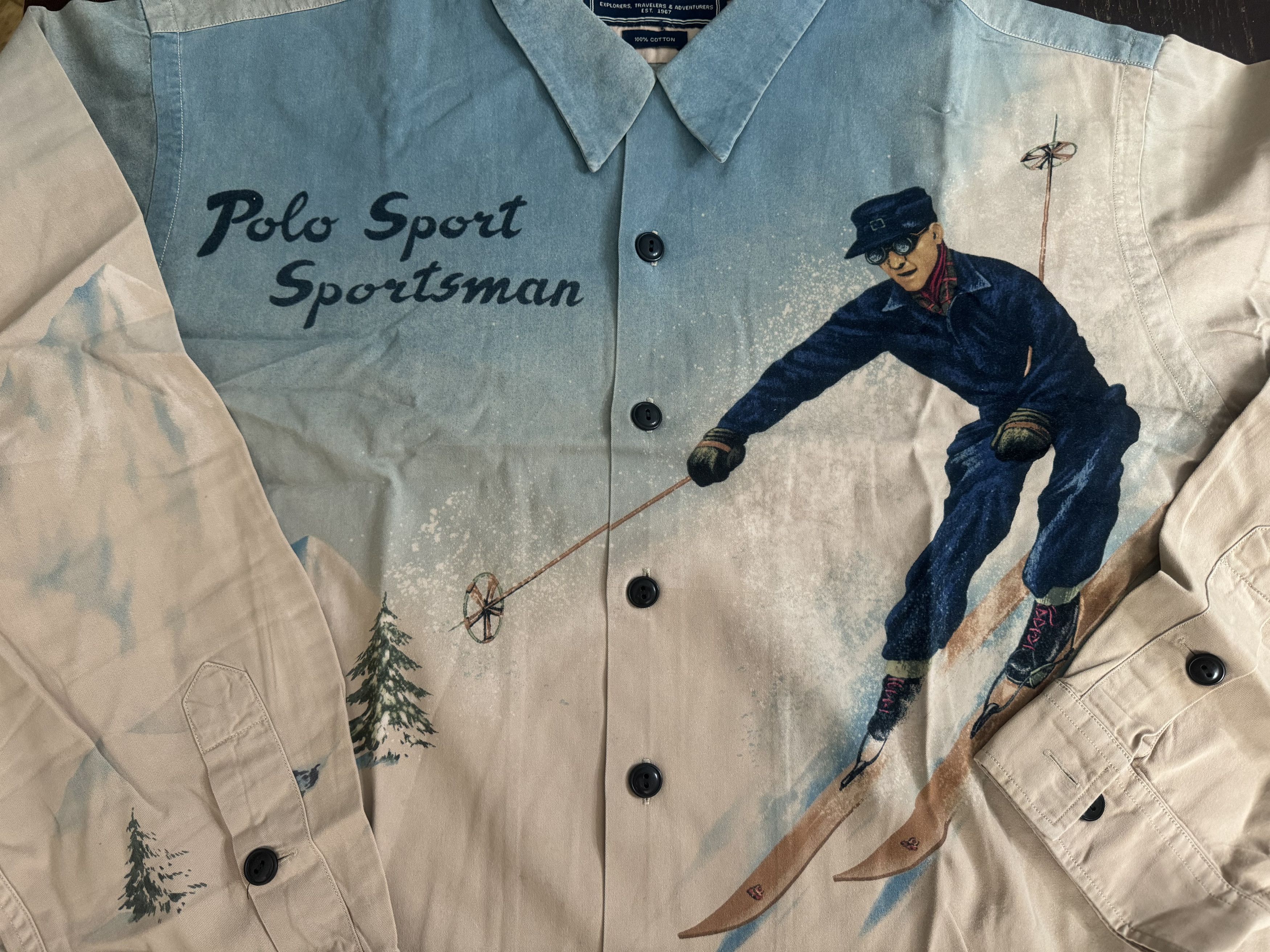 Polo Ralph Lauren Vintage Polo Ralph Lauren Sportsman Ski Button Up Size US XL / EU 56 / 4 - 8 Thumbnail