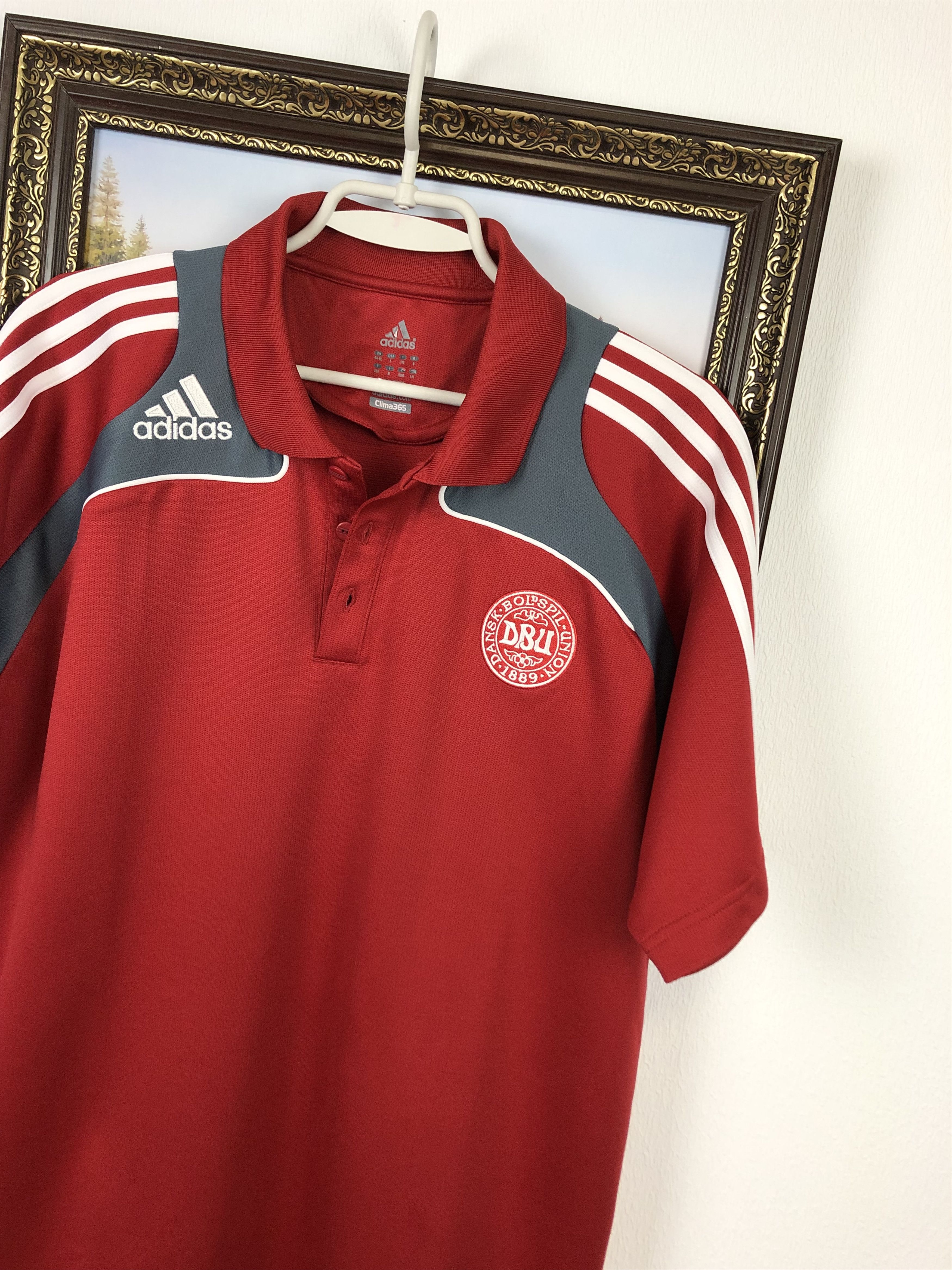 Adidas Vintage Adidas Denmark Football Shirt Soccer Train Jersey Size US XL / EU 56 / 4 - 4 Thumbnail