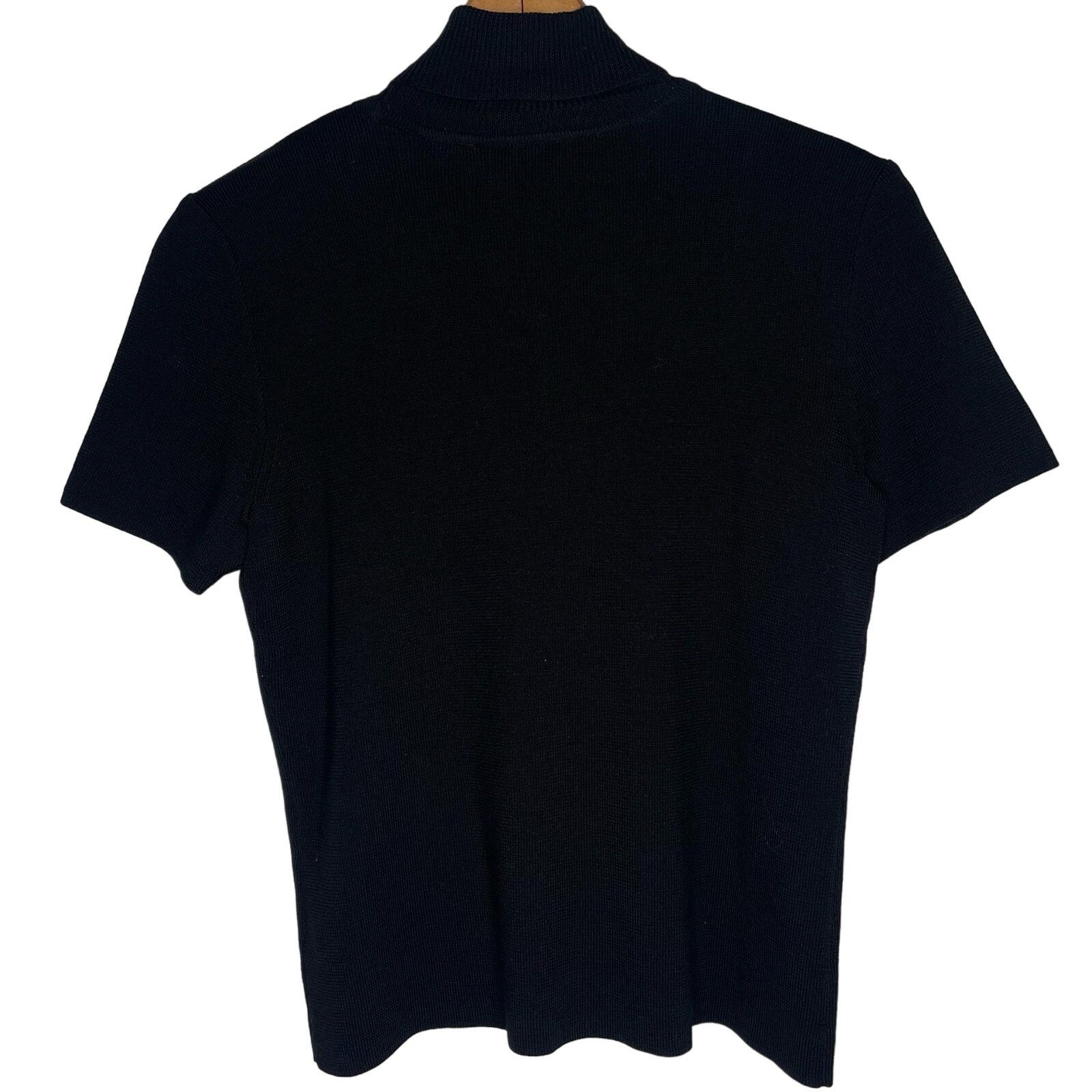 Other Dana Buchman Petite Short Sleeve Turtleneck Knit Top Size S / US 4 / IT 40 - 3 Thumbnail