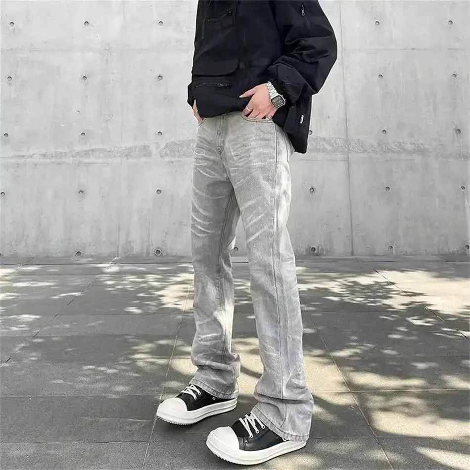 Japanese Brand Avant garde fashion washed damage flared jeans pants Size US 28 / EU 44 - 4 Thumbnail