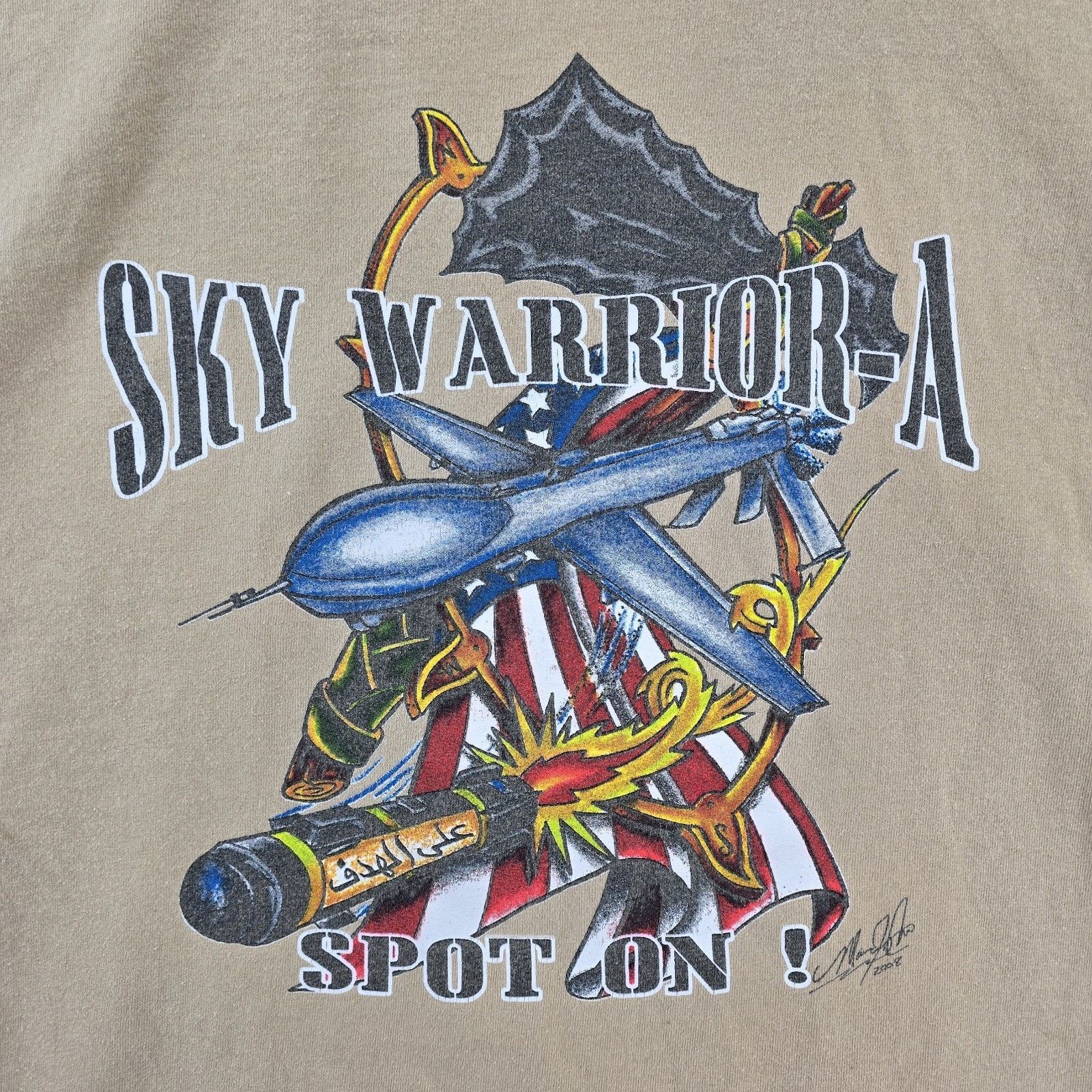 Port & Company Vintage Sky Warrior Spot On Shirt XL CJTF Afghanistan Y2K Size US XL / EU 56 / 4 - 9 Thumbnail