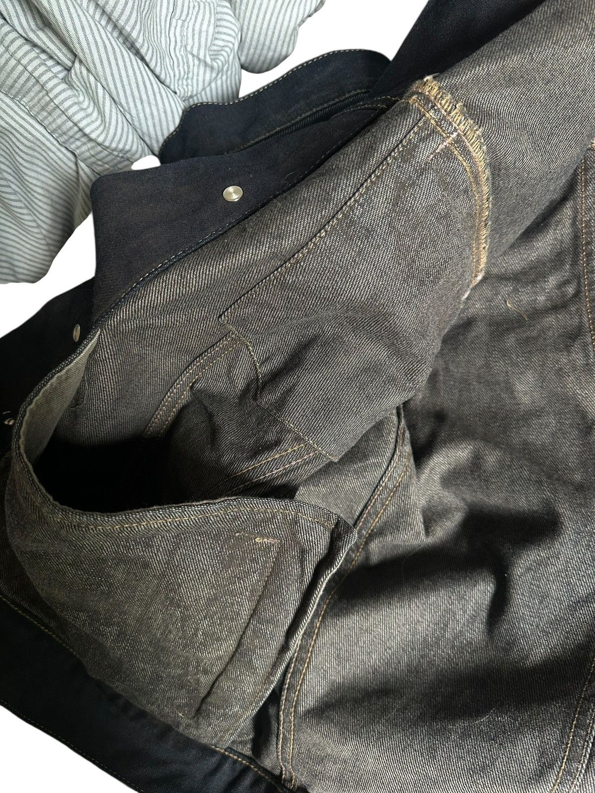 Acne Studios Acne Studios Denim Jacket Leather Collar Oversized Archive Size US S / EU 44-46 / 1 - 5 Thumbnail