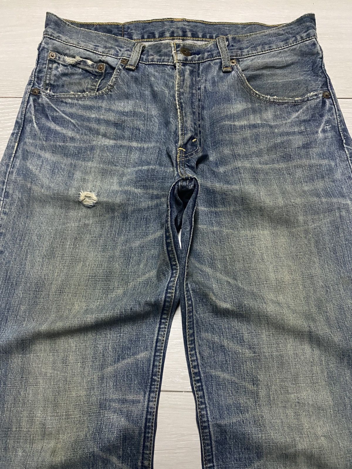 Levi's Vintage Levis 502 Mud Wash Whisker Loose Jeans Size US 32 / EU 48 - 3 Thumbnail