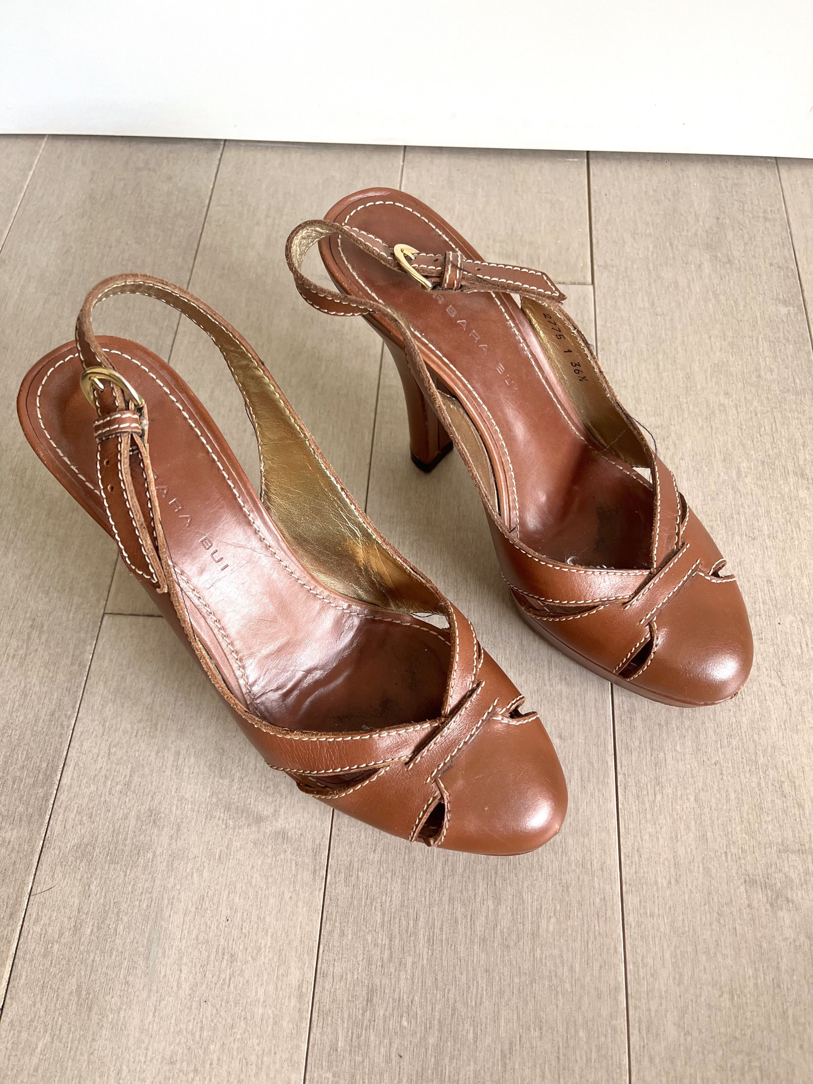 Barbara Bui Barbara Bui Brown Closed Toe Heels - Vintage Designer Size US 6.5 / IT 36.5 - 2 Thumbnail