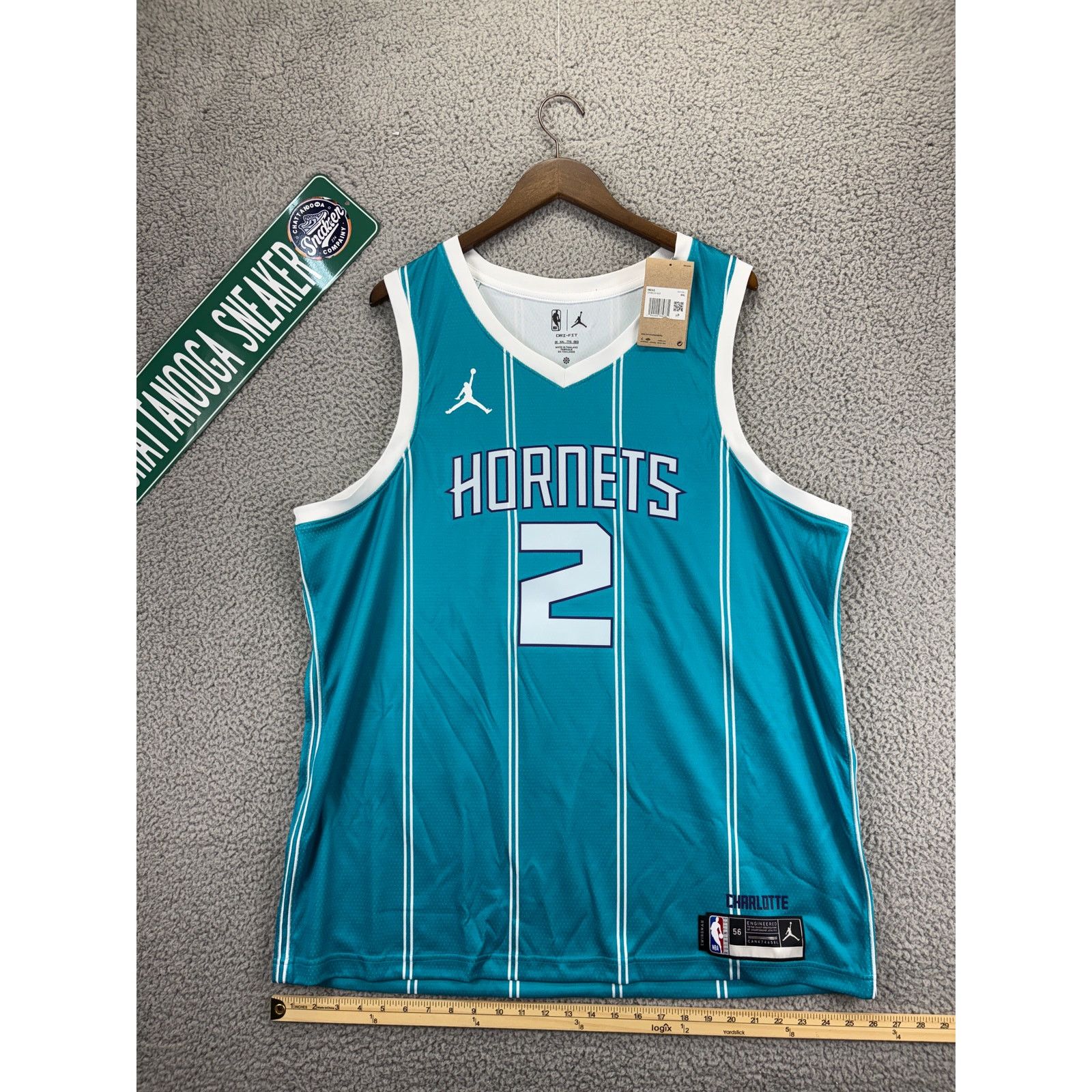 Nike Nike Jordan Hornets Lamelo Ball Basketball Jersey Mens 2XL Size US XXL / EU 58 / 5 - 1 Thumbnail