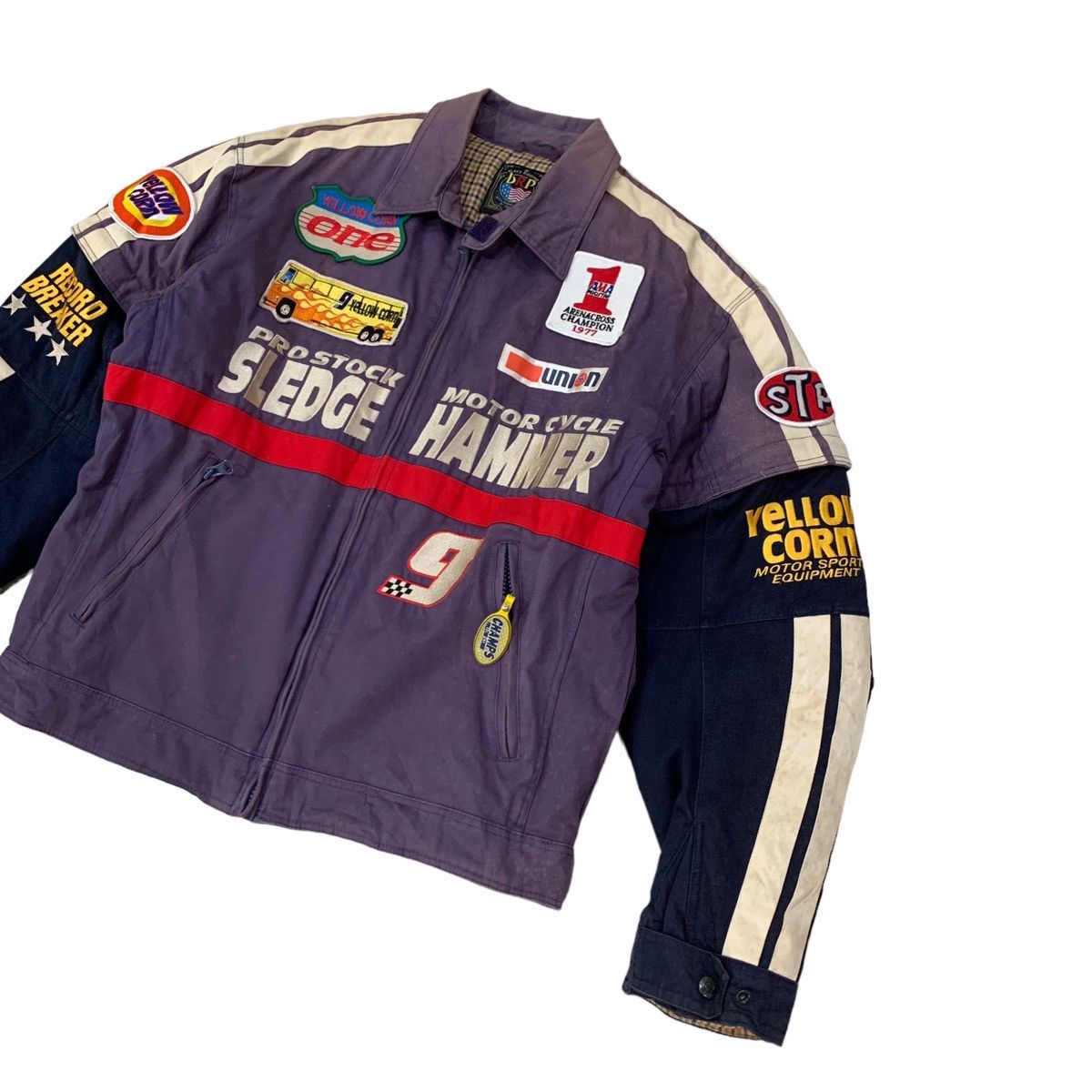 YELLOW CORN 🔥Vintage Yellow Corn Sledge Hammer Convertible Racing Jacket Size US M / EU 48-50 / 2 - 6 Thumbnail