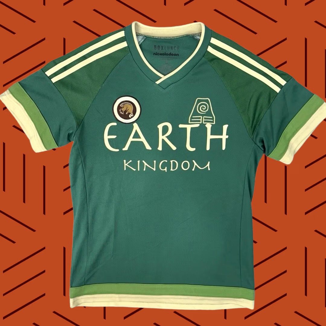 Vintage Earth Top Mens XS Green BoxLunch Avatar Last Airbender Kingdom Toph Jersey Size Size US XS / EU 42 / 0 - 1 Thumbnail