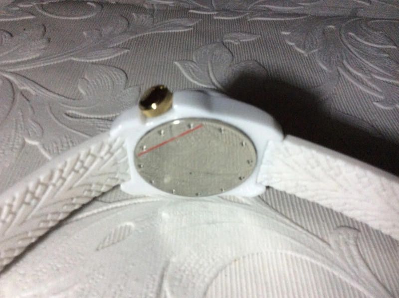 Designer Black dice white gold dial ladies rubber watch Size ONE SIZE - 4 Thumbnail
