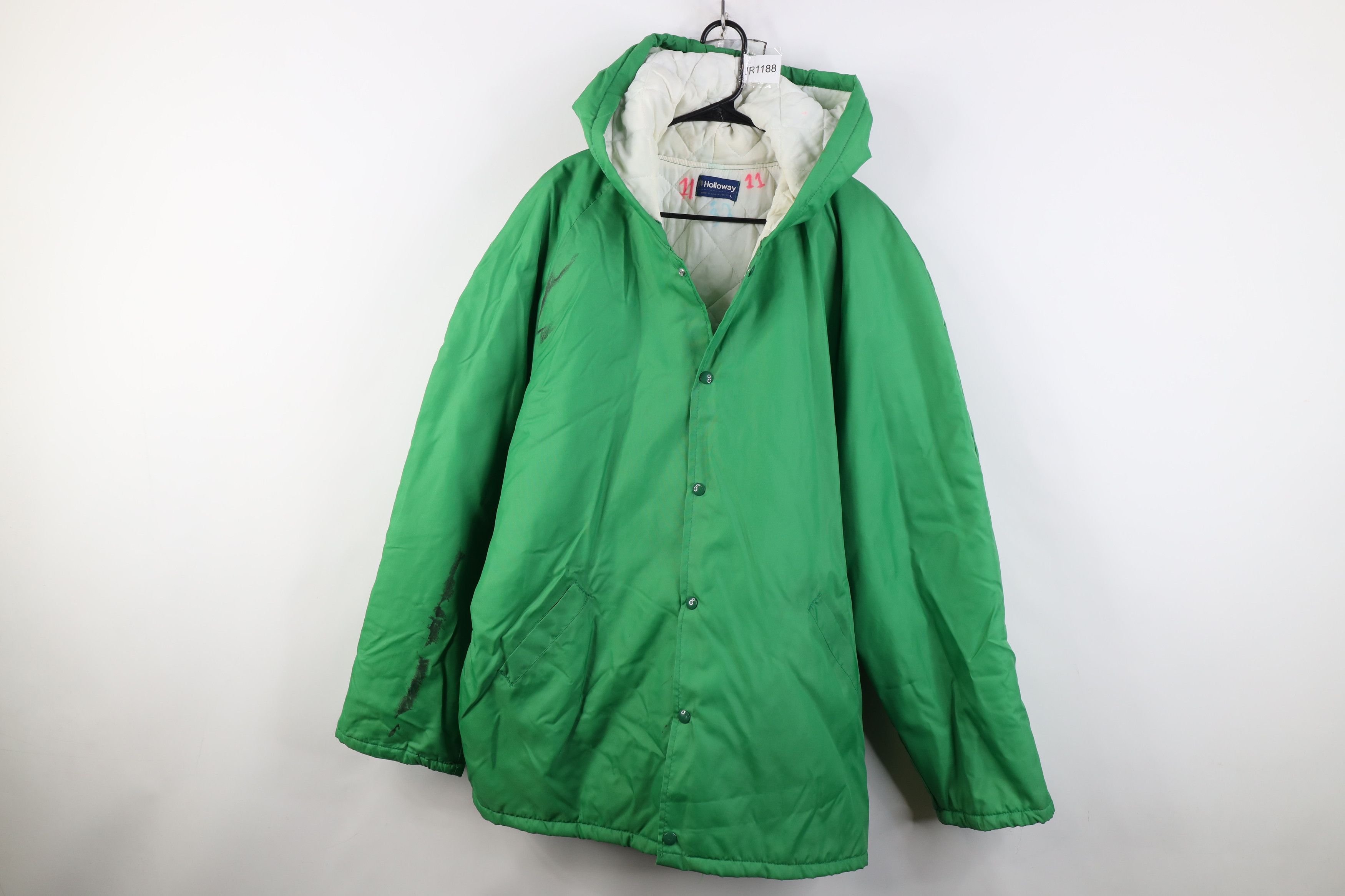 Vintage Vintage 70s Streetwear Hooded Parka Jacket Green USA Size US L / EU 52-54 / 3 - 1 Thumbnail
