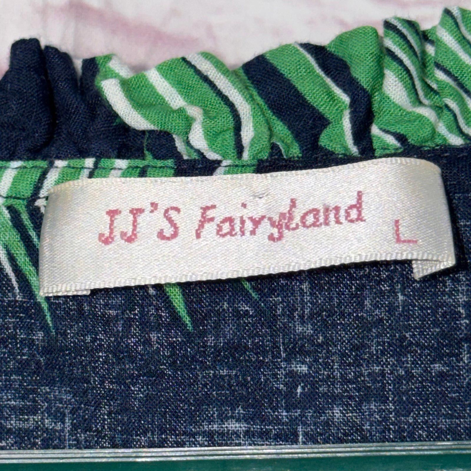 Other JJ'S Fairyland Large Palm Leaf Print Blouse Size L / US 10 / IT 46 - 4 Thumbnail