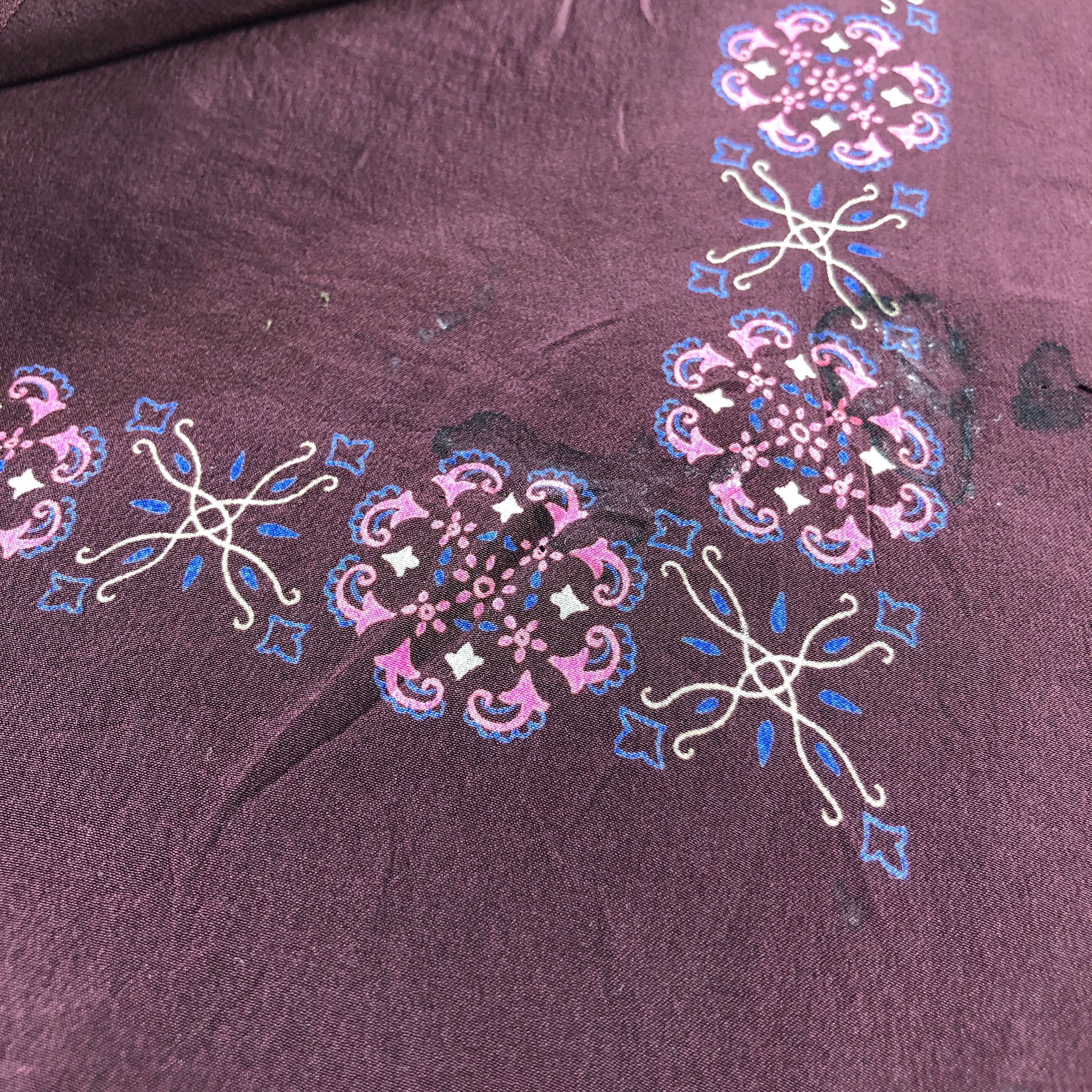 Celine Celine Floral Silk Stole Scarf Muffler Neckwear V2946 Size ONE SIZE - 9 Thumbnail