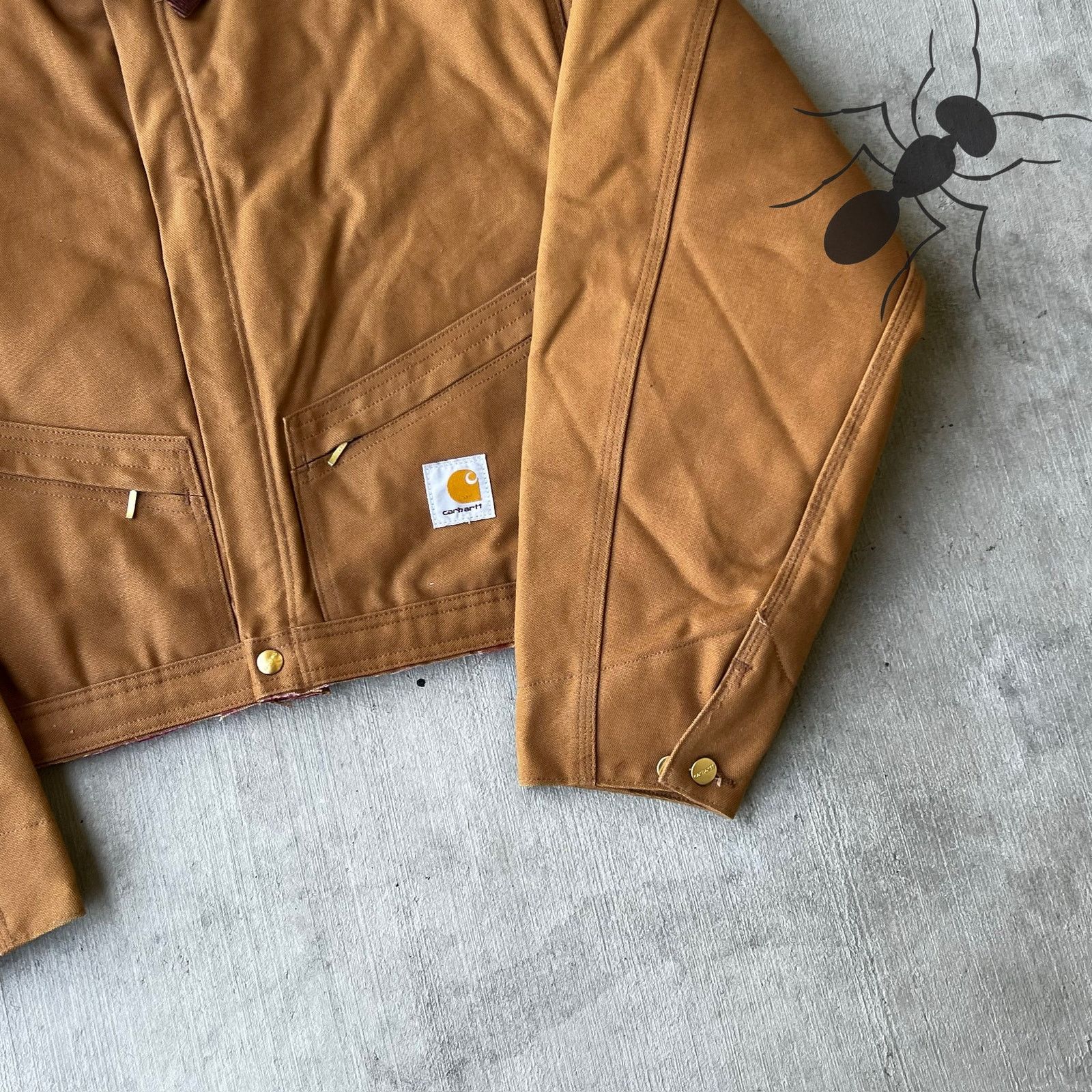 Carhartt × Vintage Carhartt cropped detroit style brown work wear jacket Size US XXL / EU 58 / 5 - 3 Thumbnail