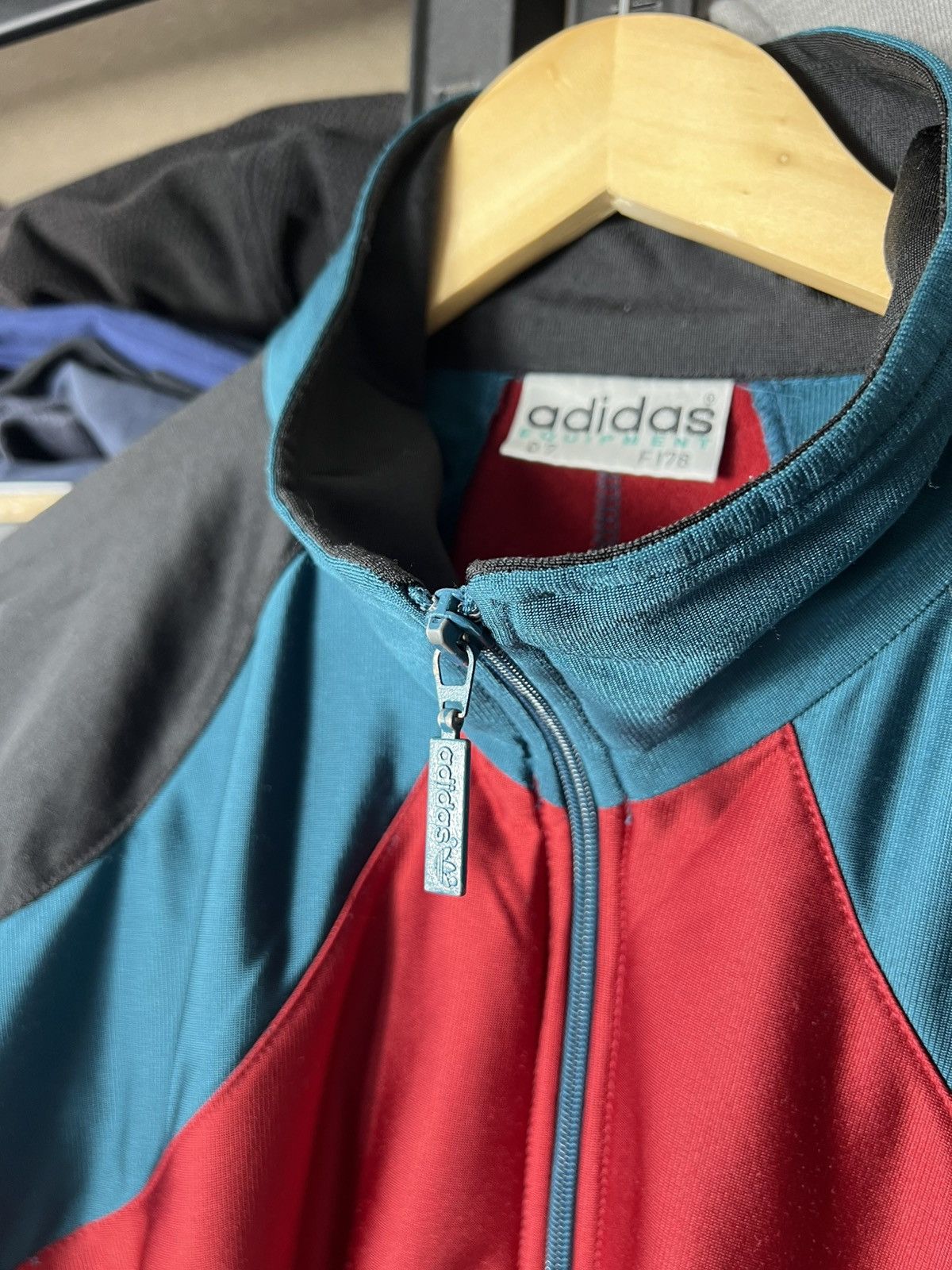 Adidas Vintage Adidas Equipment Track Jacket 90s Teal Red Size D7 Size US XL / EU 56 / 4 - 9 Thumbnail