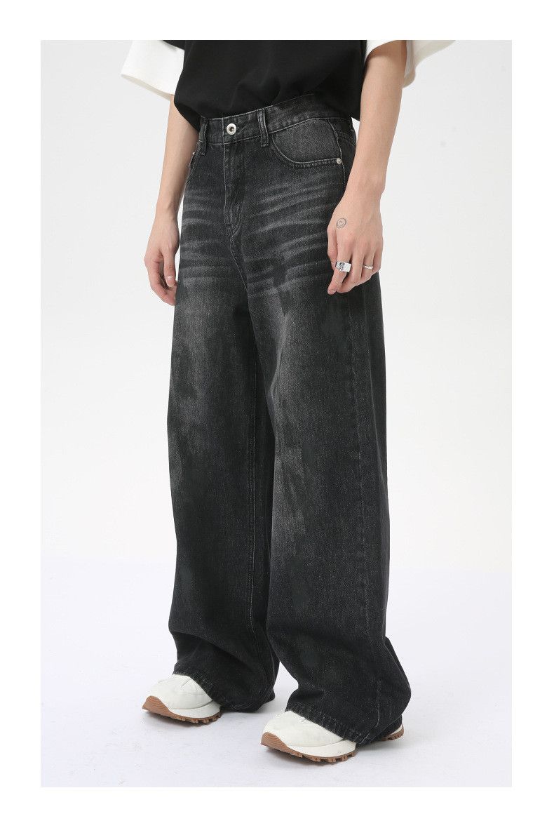 Japanese Brand Street fashion dirty dyed straight jeans trendy y2k Size US 32 / EU 48 - 6 Thumbnail