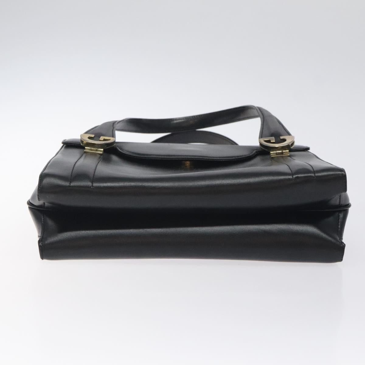 Gucci GUCCI Hand Bag Leather Black Gold Size ONE SIZE - 5 Thumbnail