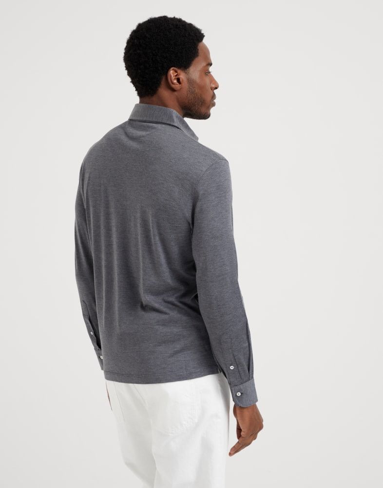 Brunello Cucinelli o1w1db10925 Polo T-Shirt in Grey Size US M / EU 48-50 / 2 - 4 Thumbnail