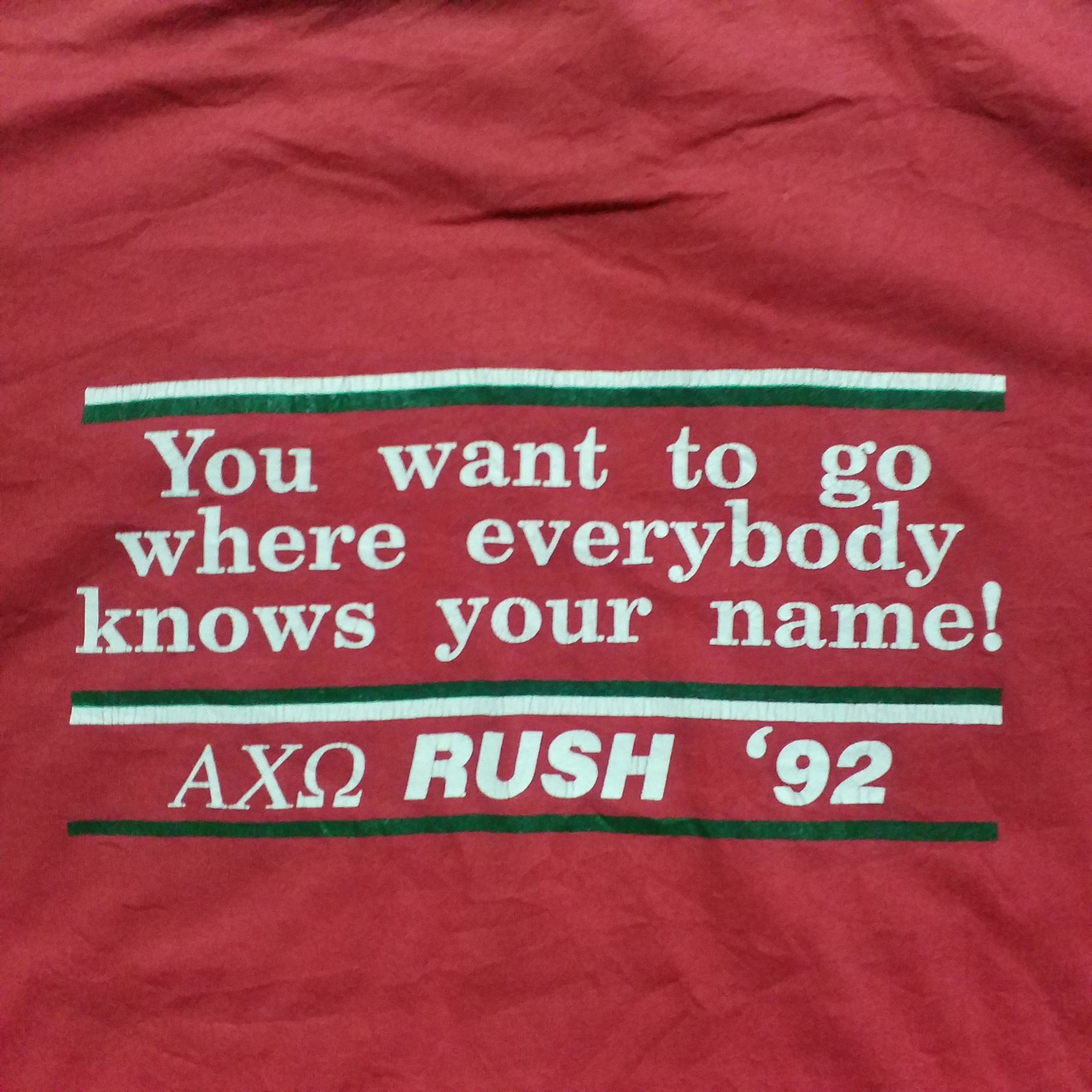 Hanes × Vintage VINTAGE SINGLE STITCH ALPHA CHI OMEGA 92 Size US L / EU 52-54 / 3 - 8 Thumbnail