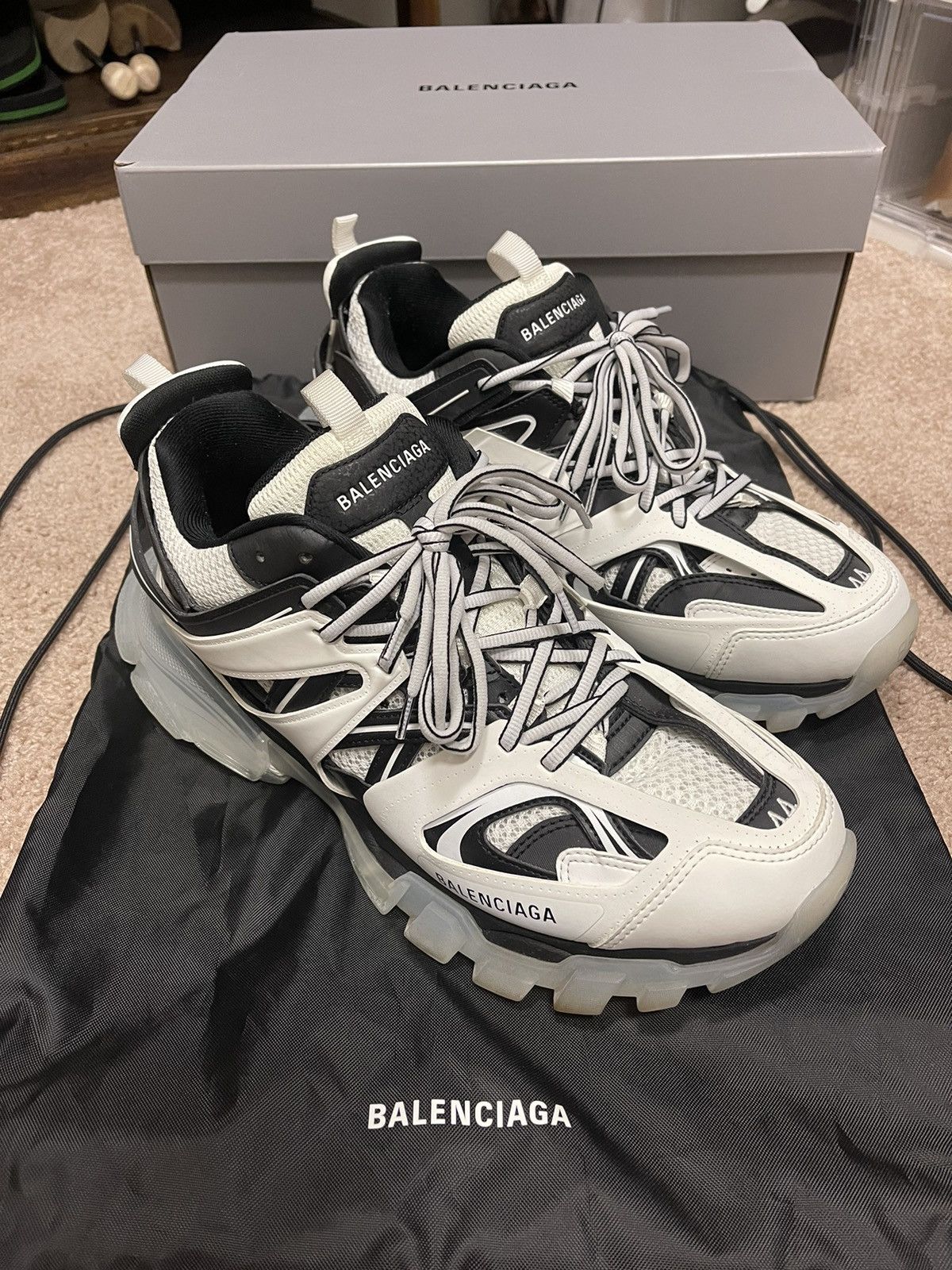 Balenciaga White & Black Track Sneaker