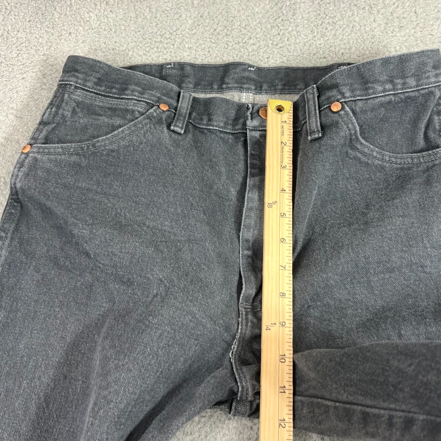 Wrangler Wrangler Cowboy Cut Slim Fit Jeans 34x33 Gray 90s Mens Size US 34 / EU 50 - 3 Thumbnail