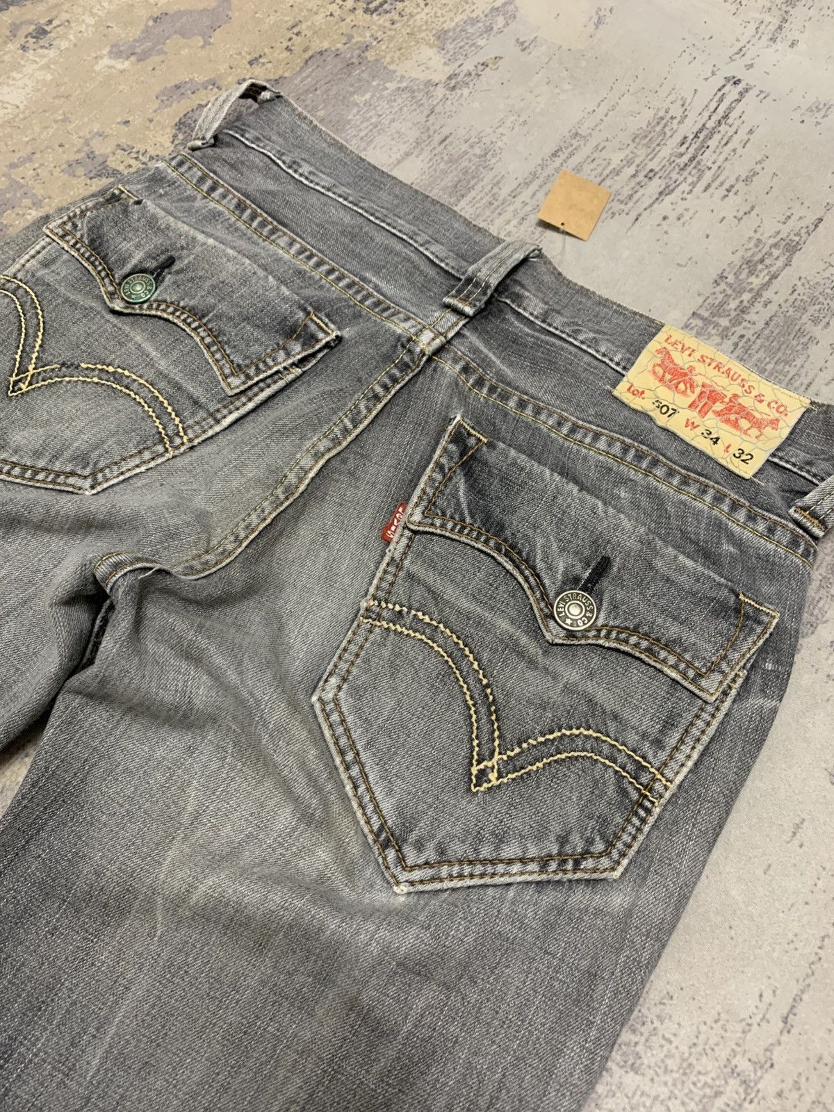 Levi's Levis 507 Flared Jeans Bootcut Clawmark Distressed Jeans Size US 34 / EU 50 - 8 Thumbnail