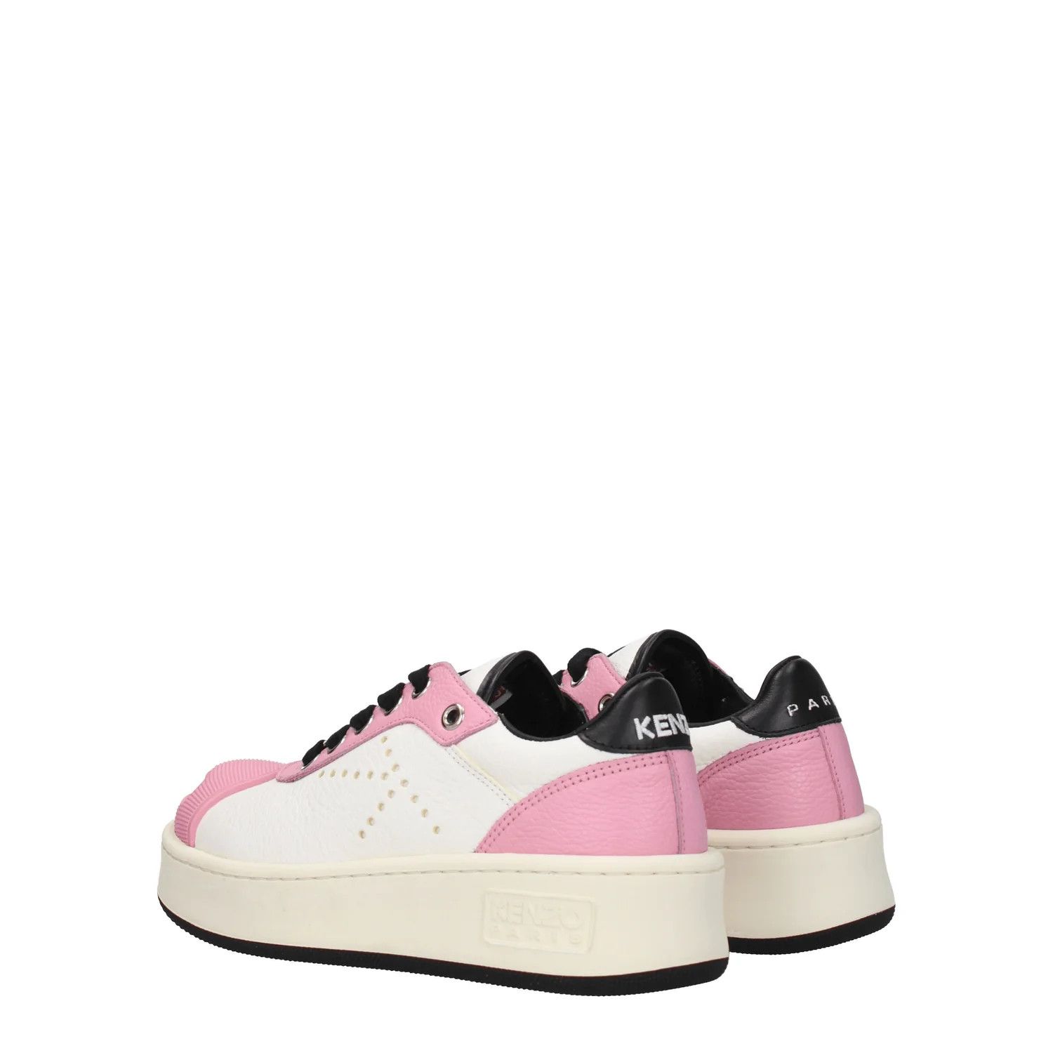 Kenzo ob1o1e1124 Leather Sneakers in White Pink Size US 8 / IT 38 - 4 Thumbnail
