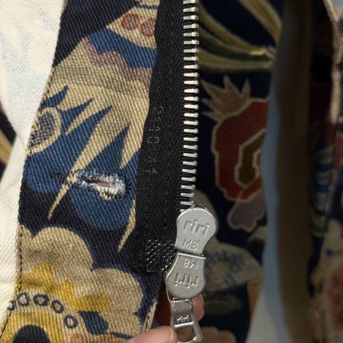 Dries Van Noten Dries Van Noten Floral Denim Jacket SS14 Size US L / EU 52-54 / 3 - 12 Thumbnail