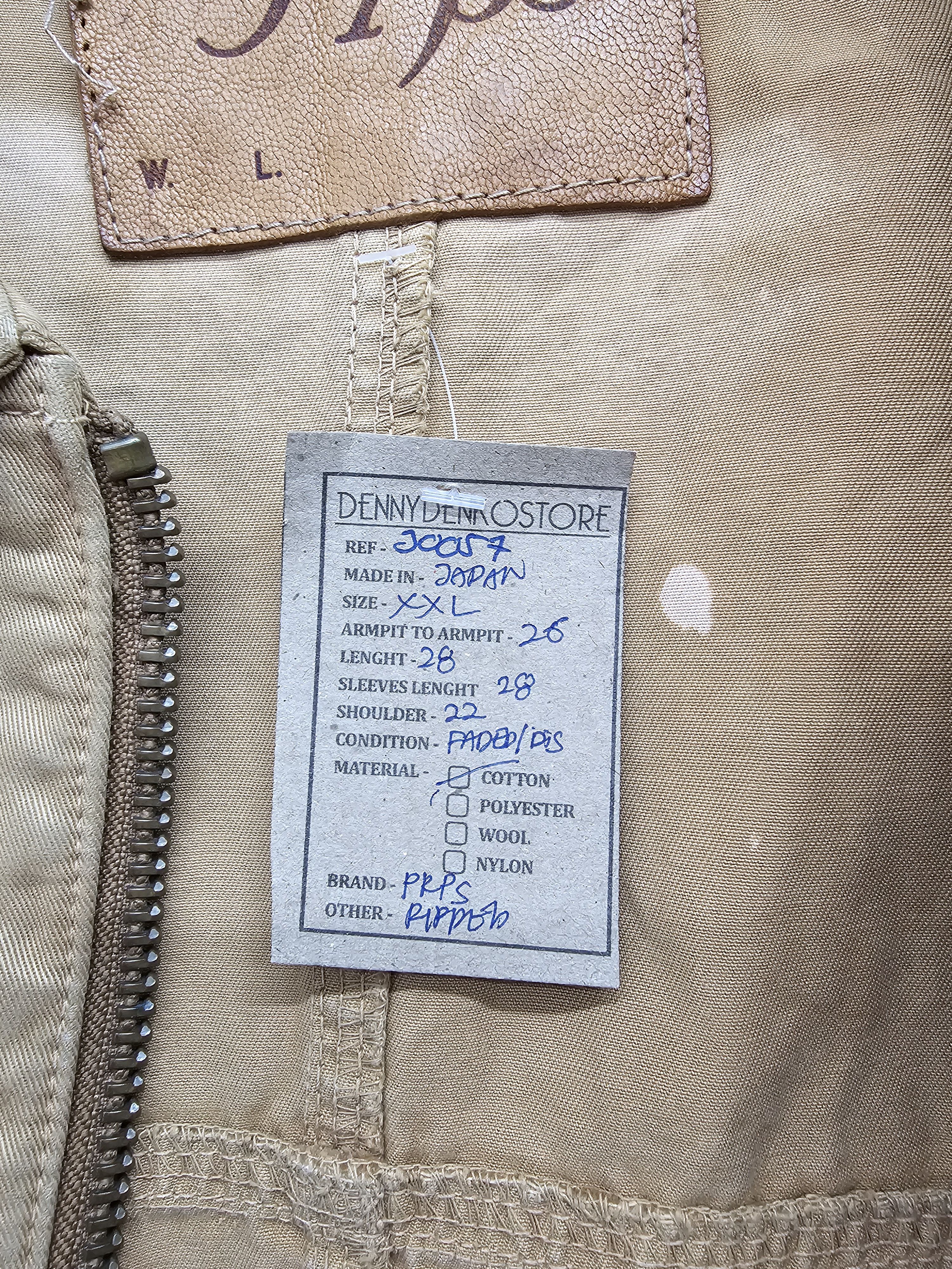 Prps PRPS Faded Bleach Ripped Distressed Bomber Jacket J0057 Size US XXL / EU 58 / 5 - 15 Thumbnail