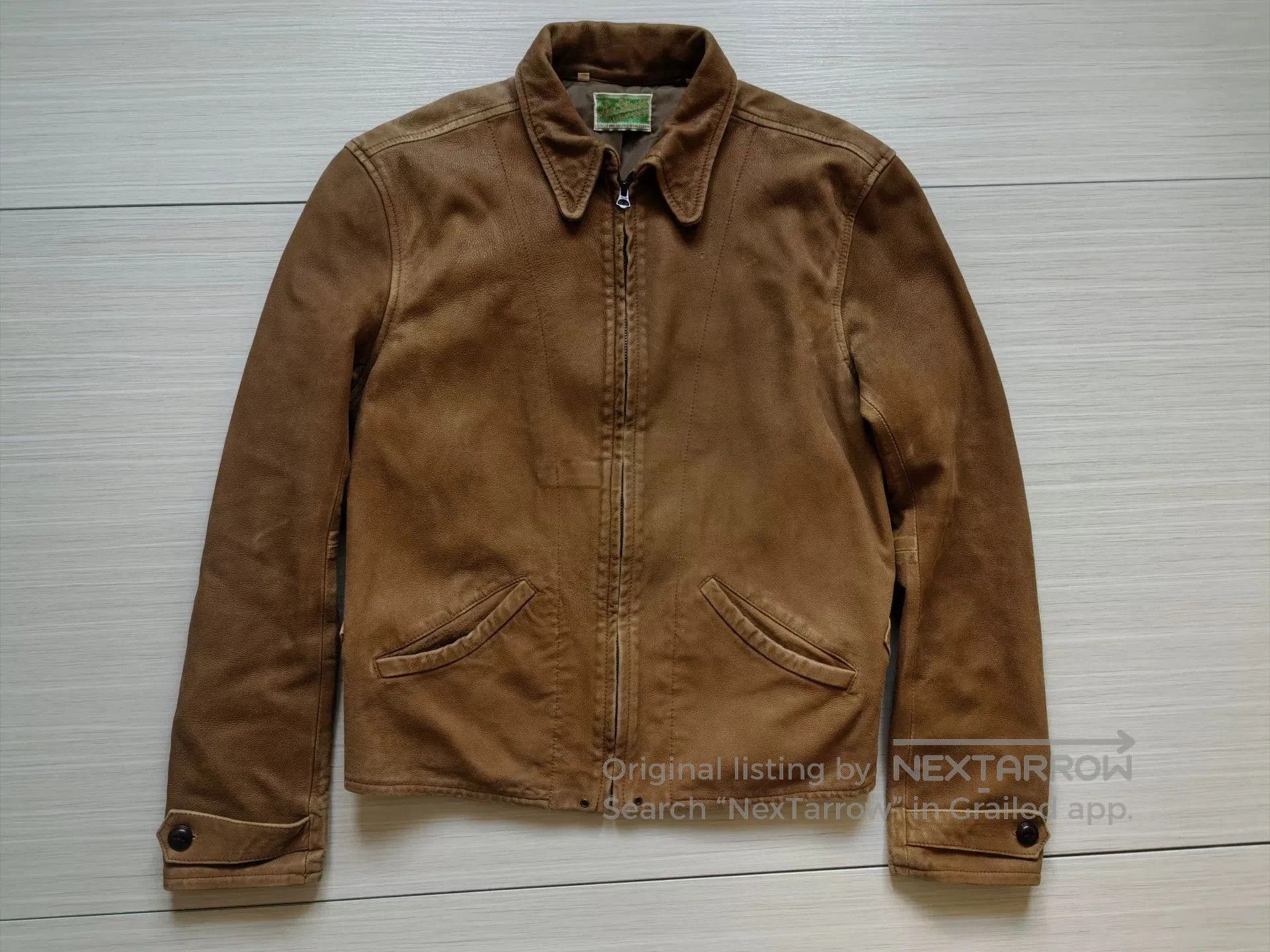 LVC vintage 1930s leather jacket in light brown. Size US S / EU 44-46 / 1 - 2 Thumbnail
