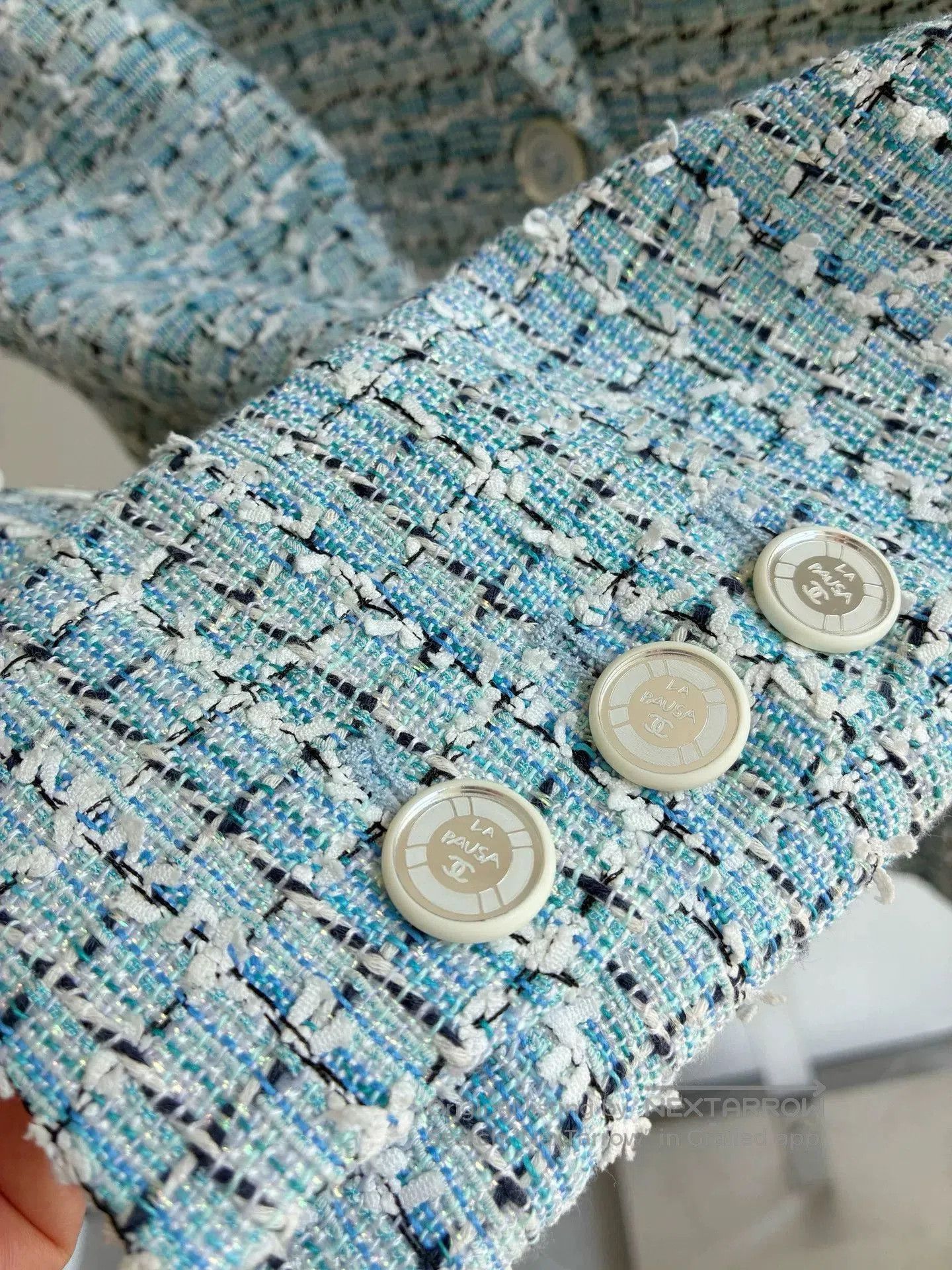Chanel Chanel Jennie Cruise Blue Woven Jacket. Size XXS / US 00 / IT 34 - 7 Thumbnail