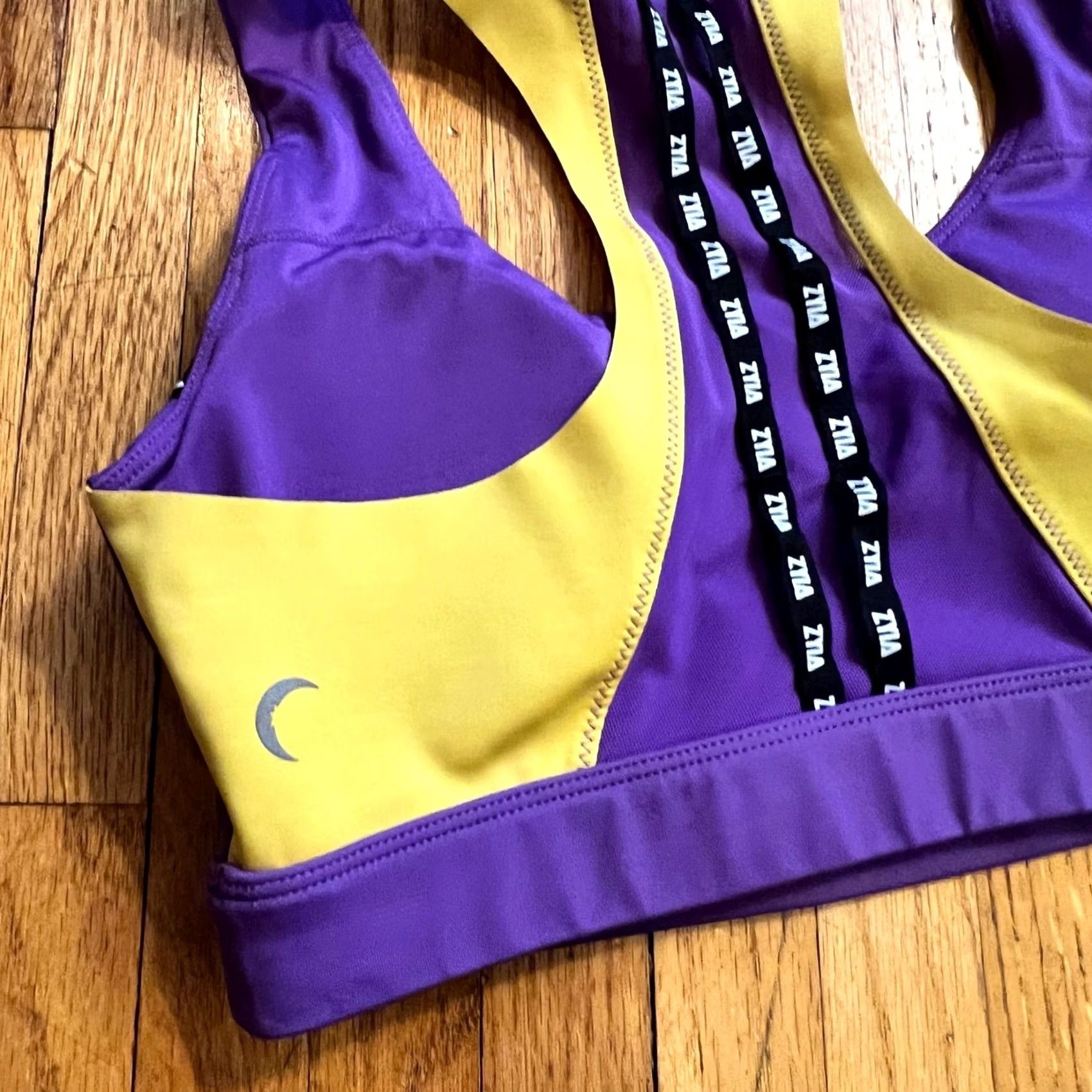 Vintage Zyia Actibe Sports Bra Womens Small Purple Yellow Size ONE SIZE - 3 Thumbnail