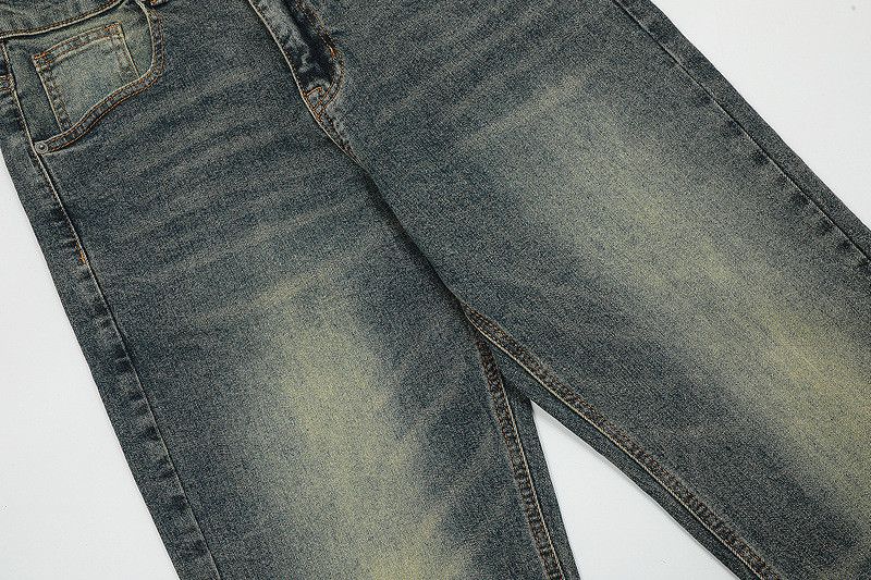 Japanese Brand × Jean American high street washed wide leg distressed blue jeans Size US 32 / EU 48 - 6 Thumbnail