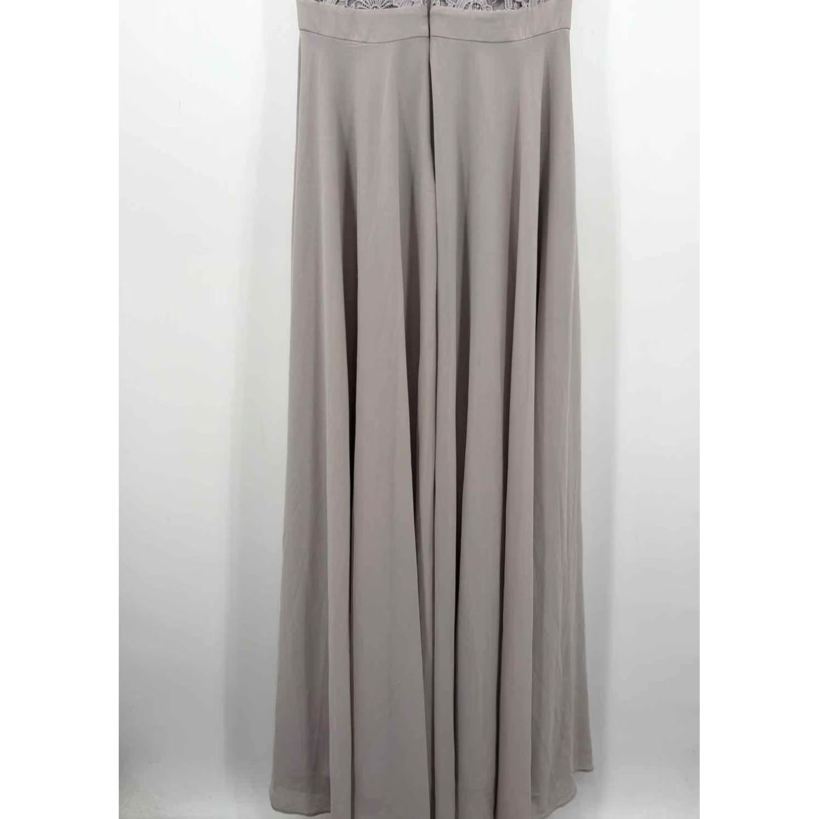 Lulus Pre-Owned Lulus Grey Size Large Maxi Evening Gown Size L / US 10 / IT 46 - 4 Thumbnail